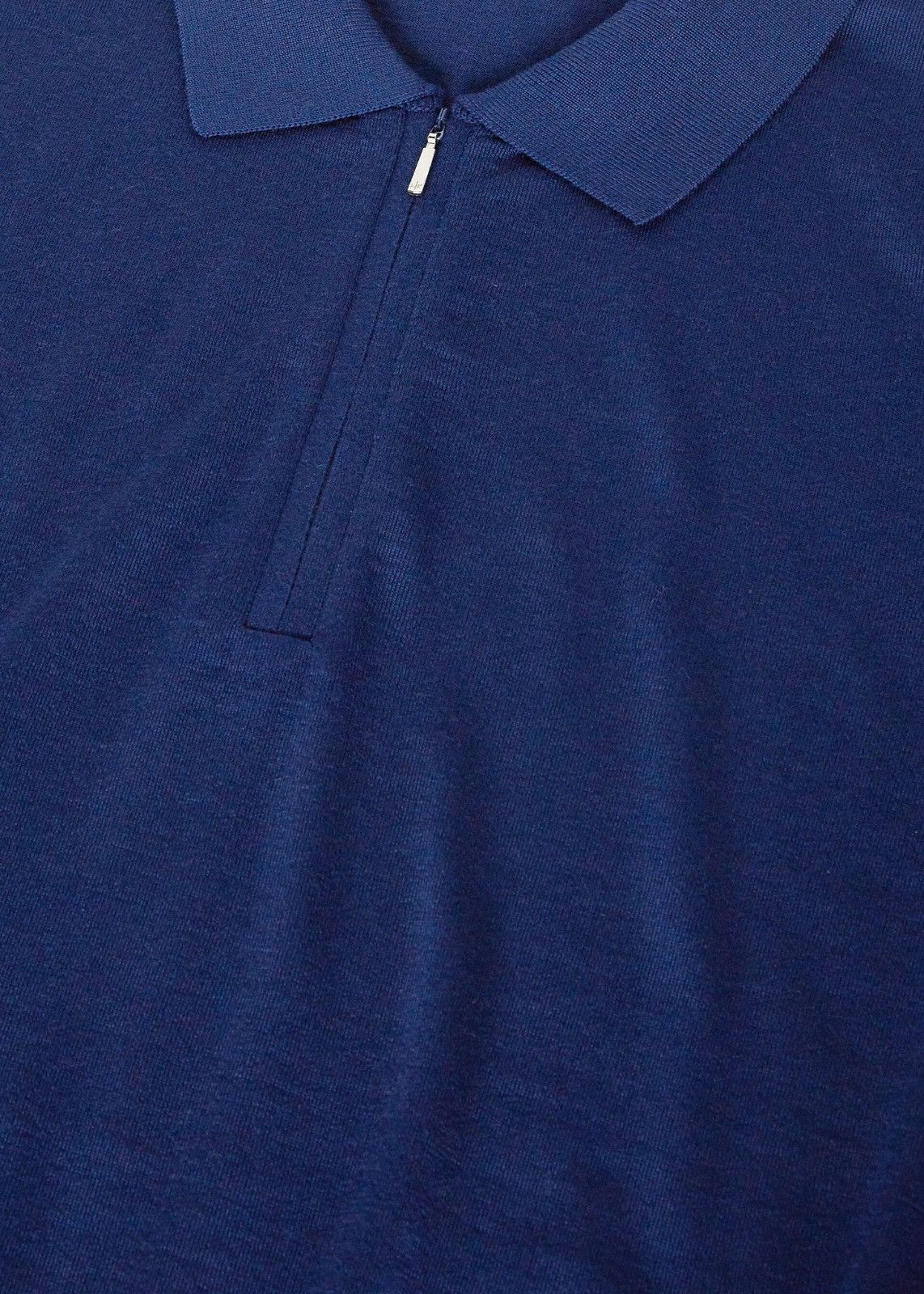 Loro Piana o1srvl11e1024 Wish Zip Polo Shirt in Blue Size US L / EU 52-54 / 3 - 3 Thumbnail