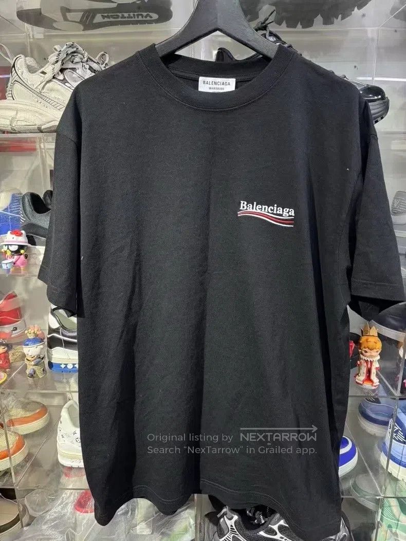 Balenciaga Balenciaga Black short-sleeved T-shirt with cola print Size US S / EU 44-46 / 1 - 1 Thumbnail