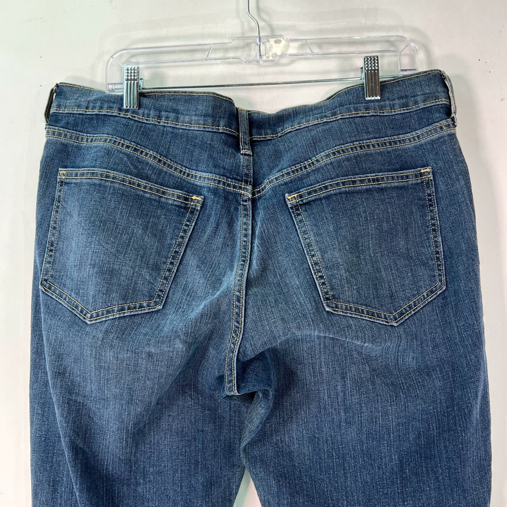 Old Navy Old Navy Womens Regular Mid Rise Stretch Blue Skinny Denim Jeans Size 14 - 5-Pocket, Button Closure, 32in Inseam, Regular Fit, Blue Denim Jeans Size 36" / US 14 / IT 50 - 4 Thumbnail