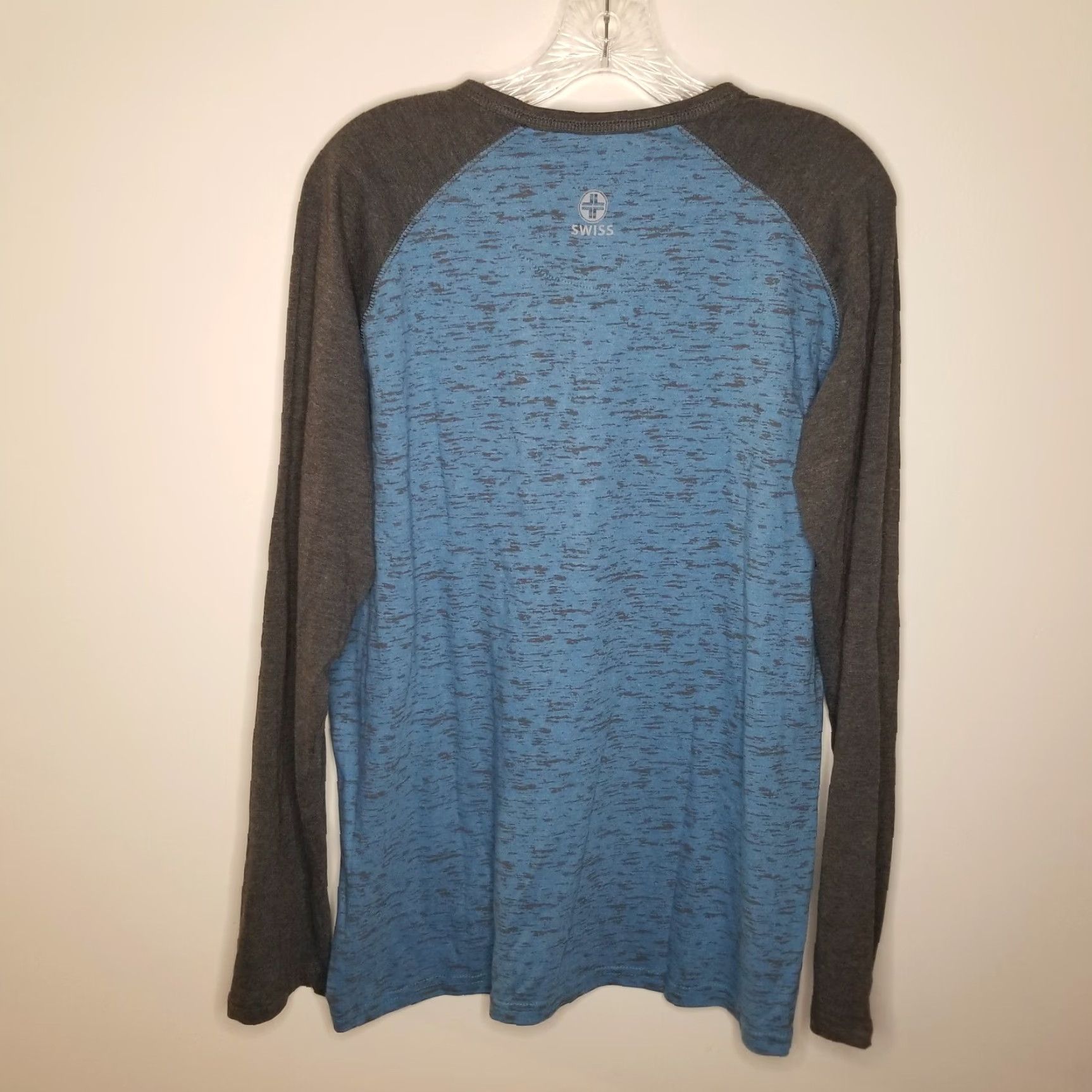 Vintage Swiss Cross Mens Long Sleeve T-Shirt Blue Gray Size L Size US L / EU 52-54 / 3 - 4 Thumbnail