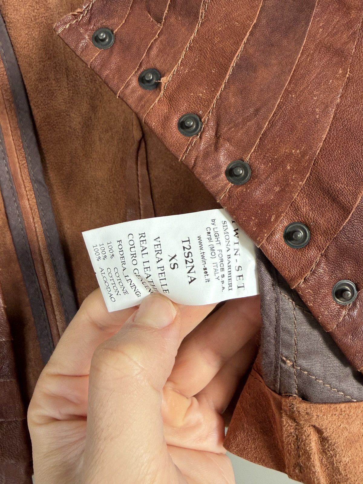 TWINSET Twin Set Simona Barbieri Leather Short Bolero Jacket Size XS / US 0-2 / IT 36-38 - 13 Thumbnail