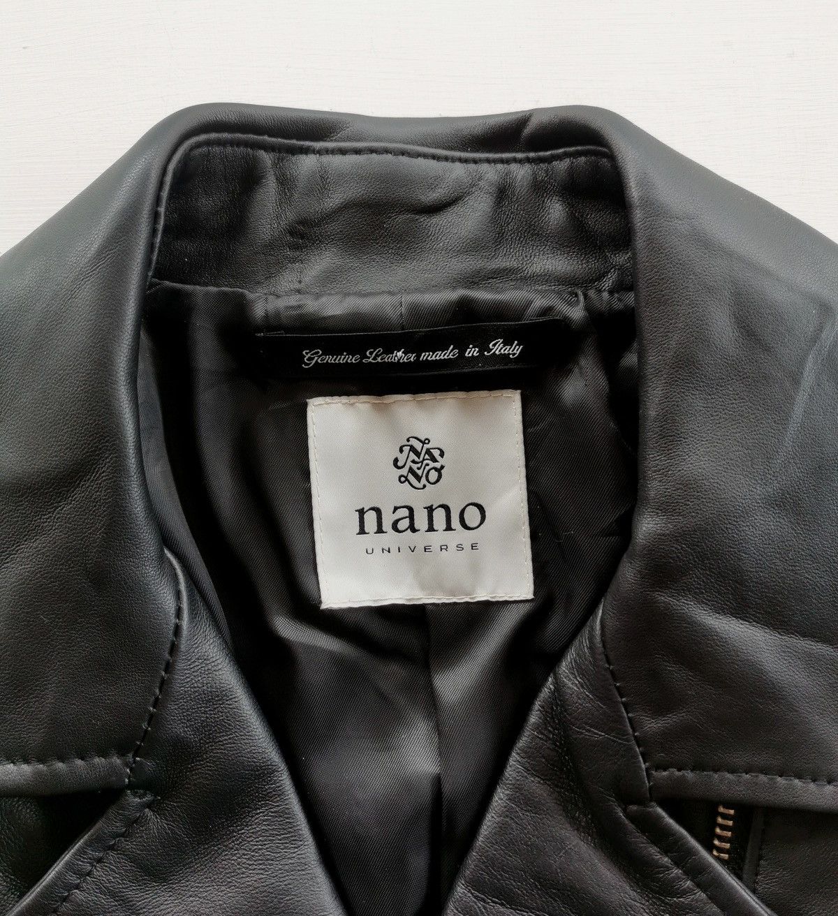 Leather Sheepskin Leather Nano Universe Double Rider Jackets Punk Size XS / US 0-2 / IT 36-38 - 3 Thumbnail