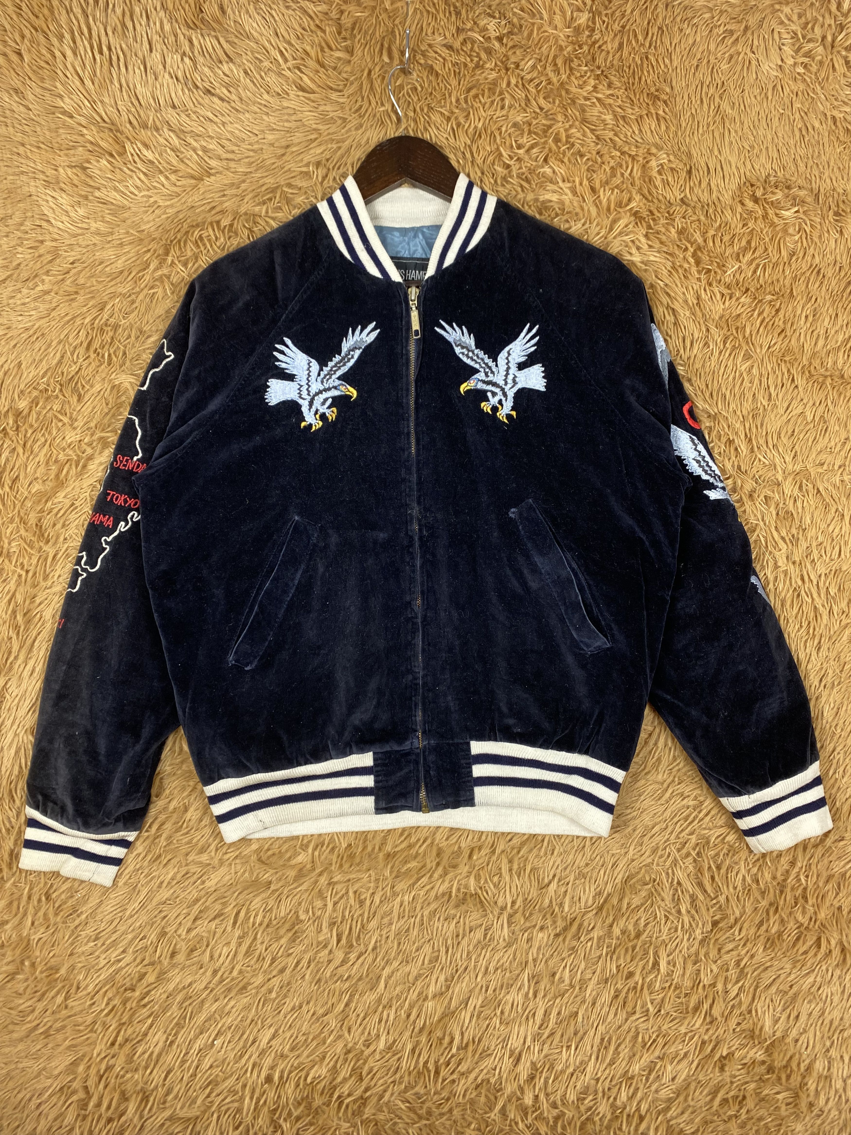 Japanese Brand Vintage Johns Hamer Sukajan Eagle Varsity Jacket DJ1044 Size US S / EU 44-46 / 1 - 2 Thumbnail