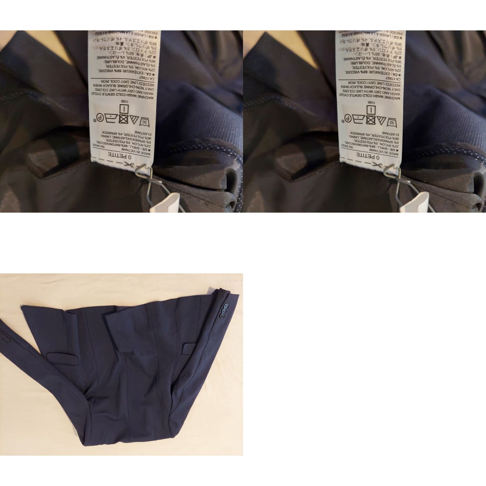 Banana Republic Womens Banana Republic Blazer Jacket 0P Petite Gray Navy Blue, Petite, Blazer, Womens, Banana Republic, Jacket, 0P, Gray, Navy Blue Size XS / US 0-2 / IT 36-38 - 8 Thumbnail