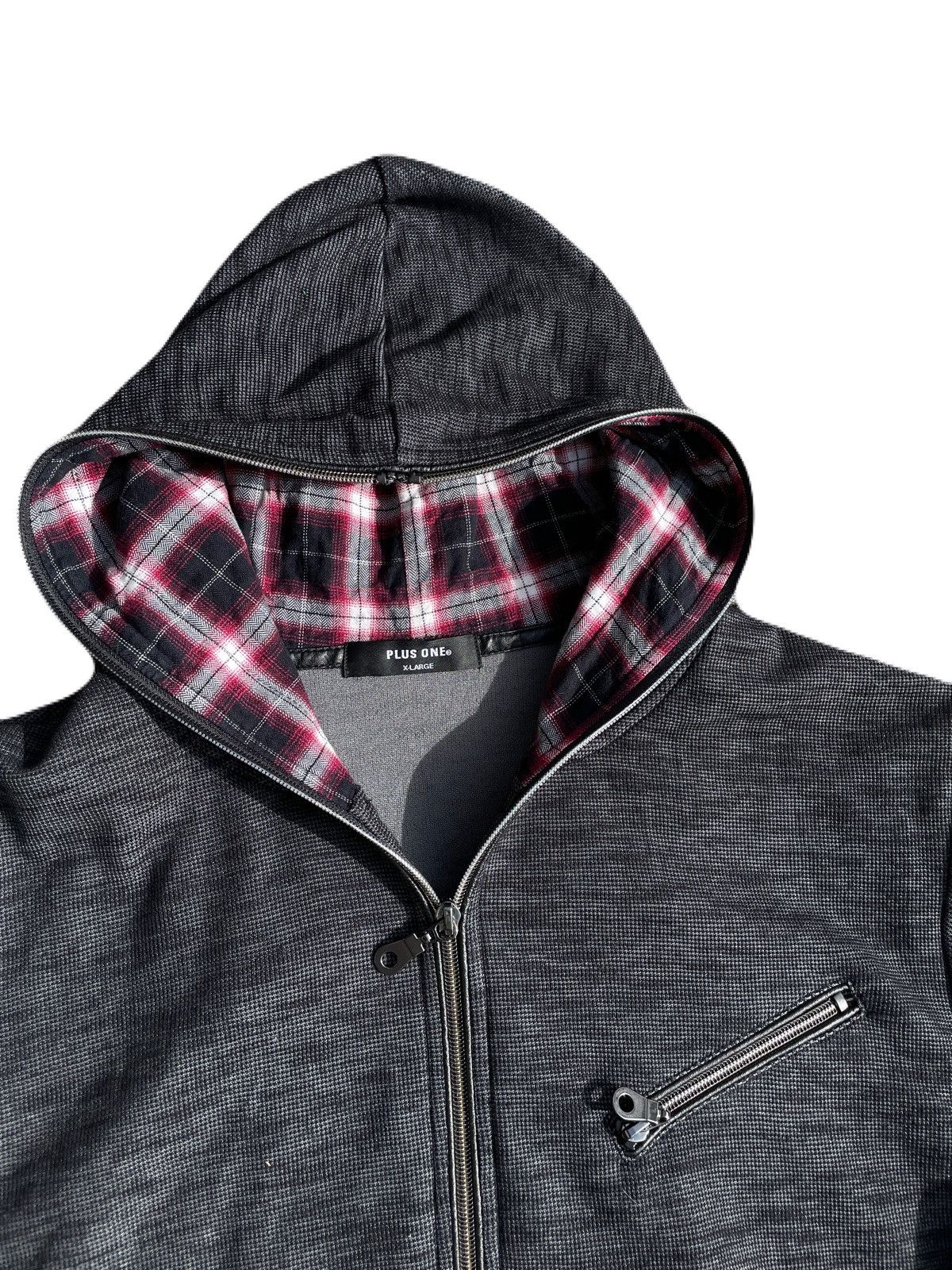 If Six Was Nine 2000s Japanese archive Plaid Hood Full-zip Hoodie Gyaruo Size US S / EU 44-46 / 1 - 5 Thumbnail