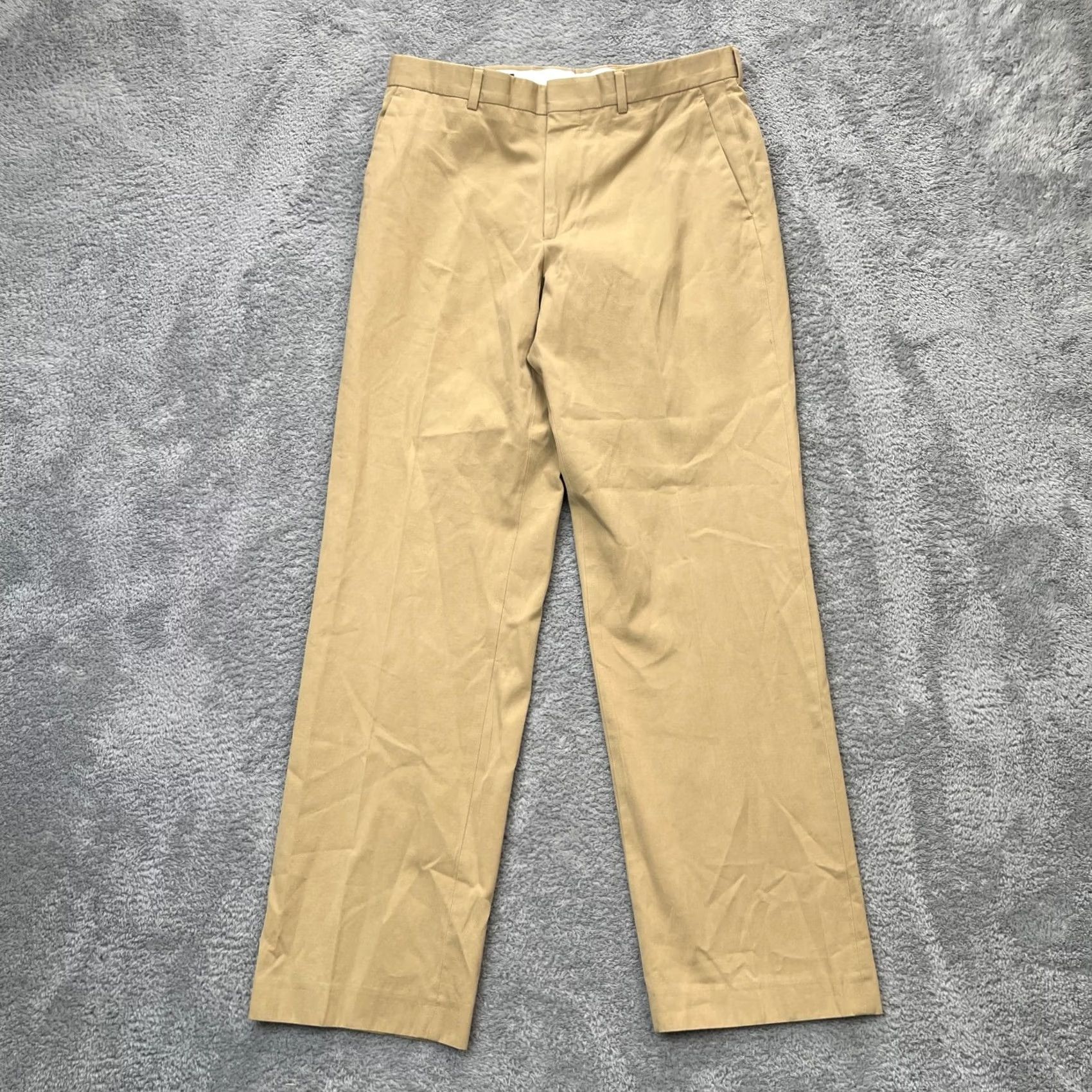 J.Crew VINTAGE J.CREW PANTS Mens 32x32 Brown Dress Straight Leg Cotton Business Formal Pants Size US 32 / EU 48 - 2 Thumbnail
