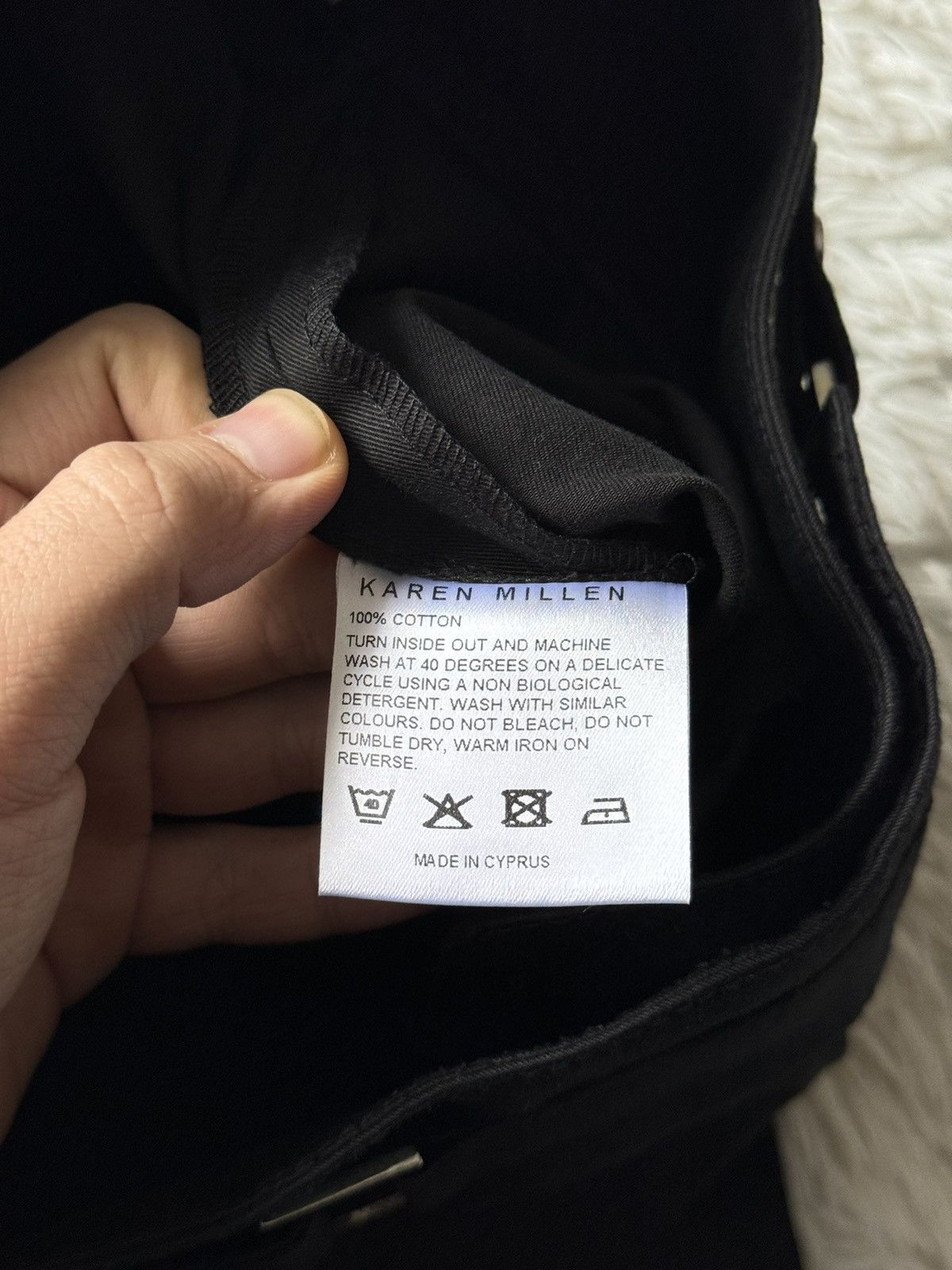 Japanese Brand × Karen Millen Crazy Karen Millen Wide Flare Bootcut Black Goth Pants Size 28" / US 6 / IT 42 - 11 Thumbnail