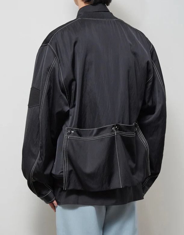 Jil Sander JIL SANDER BLACK Satin Patch Bomber jacket MA-1 Size US XL / EU 56 / 4 - 11 Thumbnail