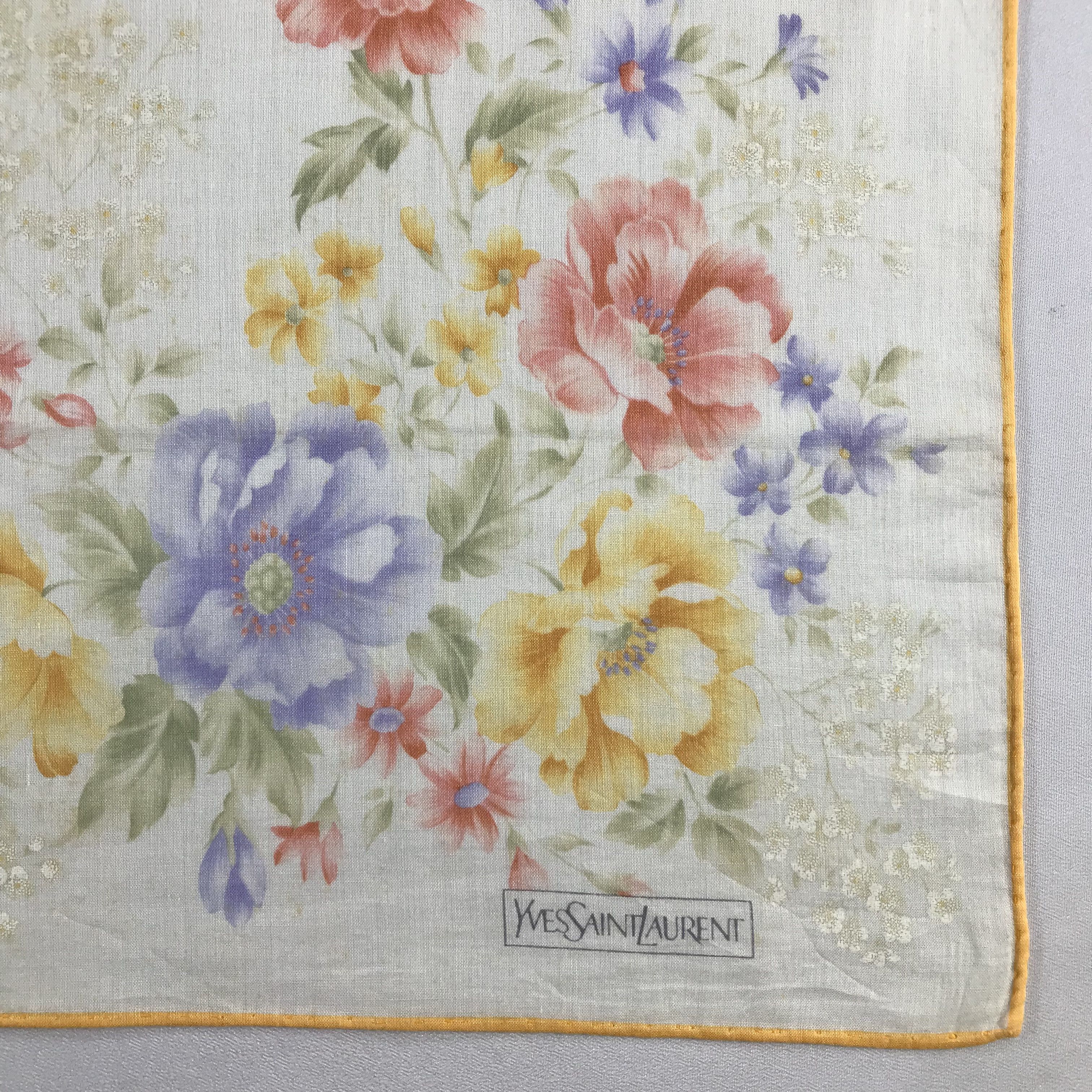 Yves Saint Laurent Yves Saint Laurent Handkerchief / Bandana / Neckerchief C780 Size ONE SIZE - 5 Thumbnail
