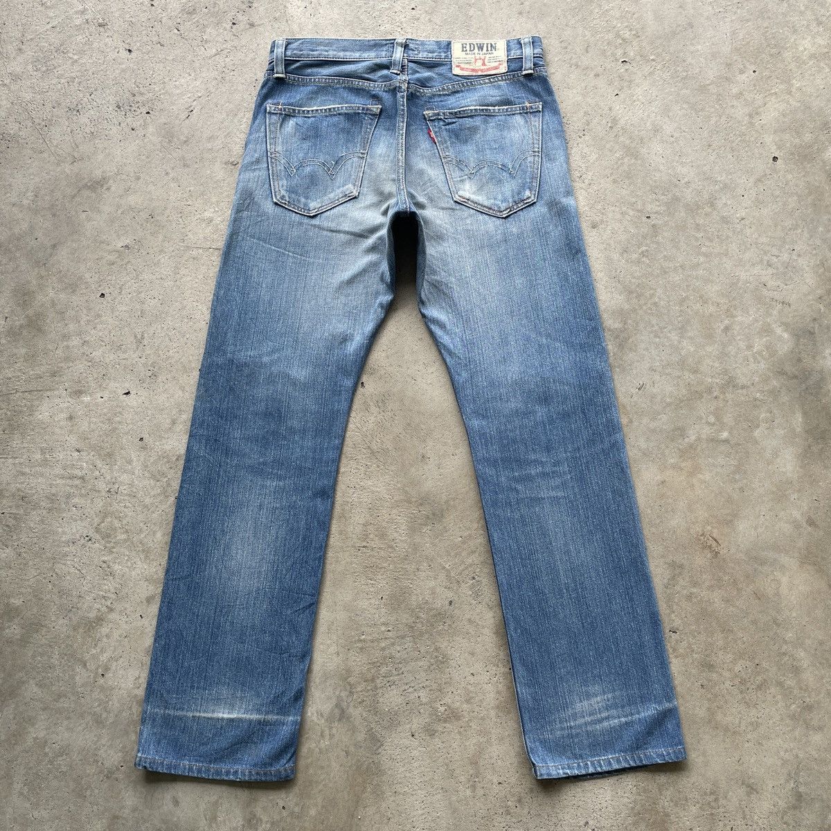 Edwin × Japanese Brand × Jean Vintage Edwin Made In Japan Jeans Faded Distressed Pants Size US 32 / EU 48 - 15 Thumbnail