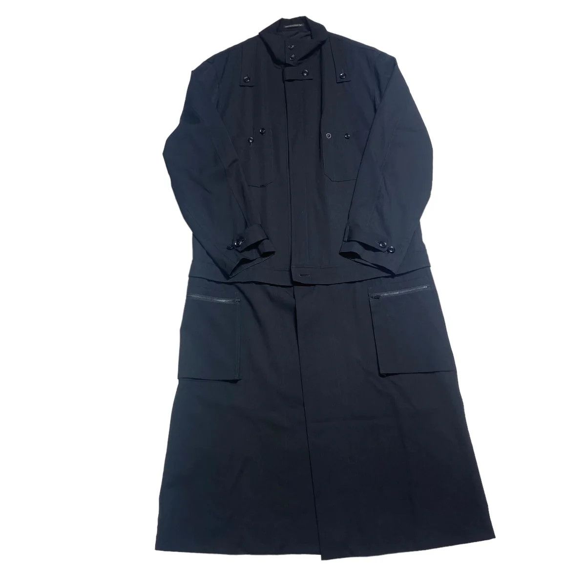 image of Yohji Yamamoto Pour Homme I Tsunagi Df Gabber Coat in Black, Men's (Size Large)