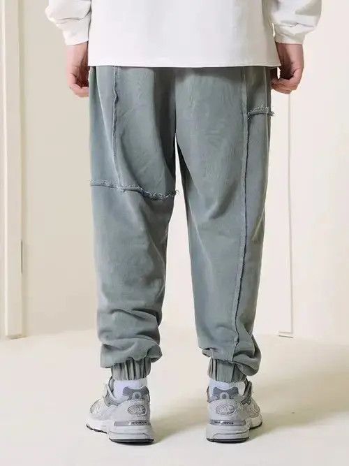Jean 21SS Indigo Union Japan Stone Grey Patchwork Jogger Pants Size US 32 / EU 48 - 3 Thumbnail