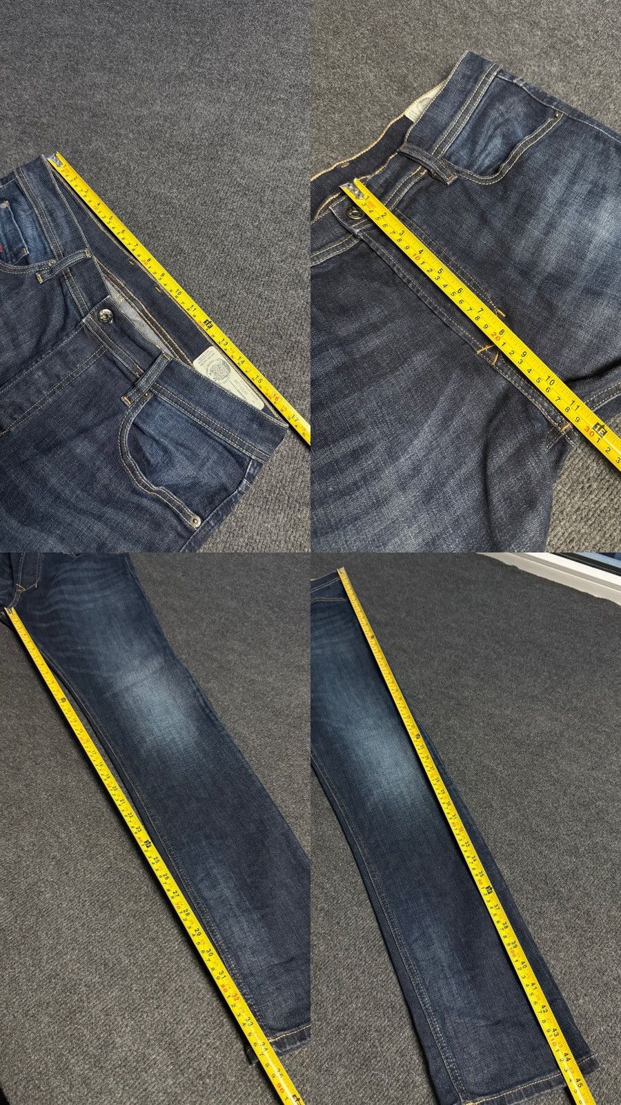 Diesel Luxury 00s Y2K Diesel Tepphar Slim Carrot Faded Wash Jeans Size US 32 / EU 48 - 20 Thumbnail