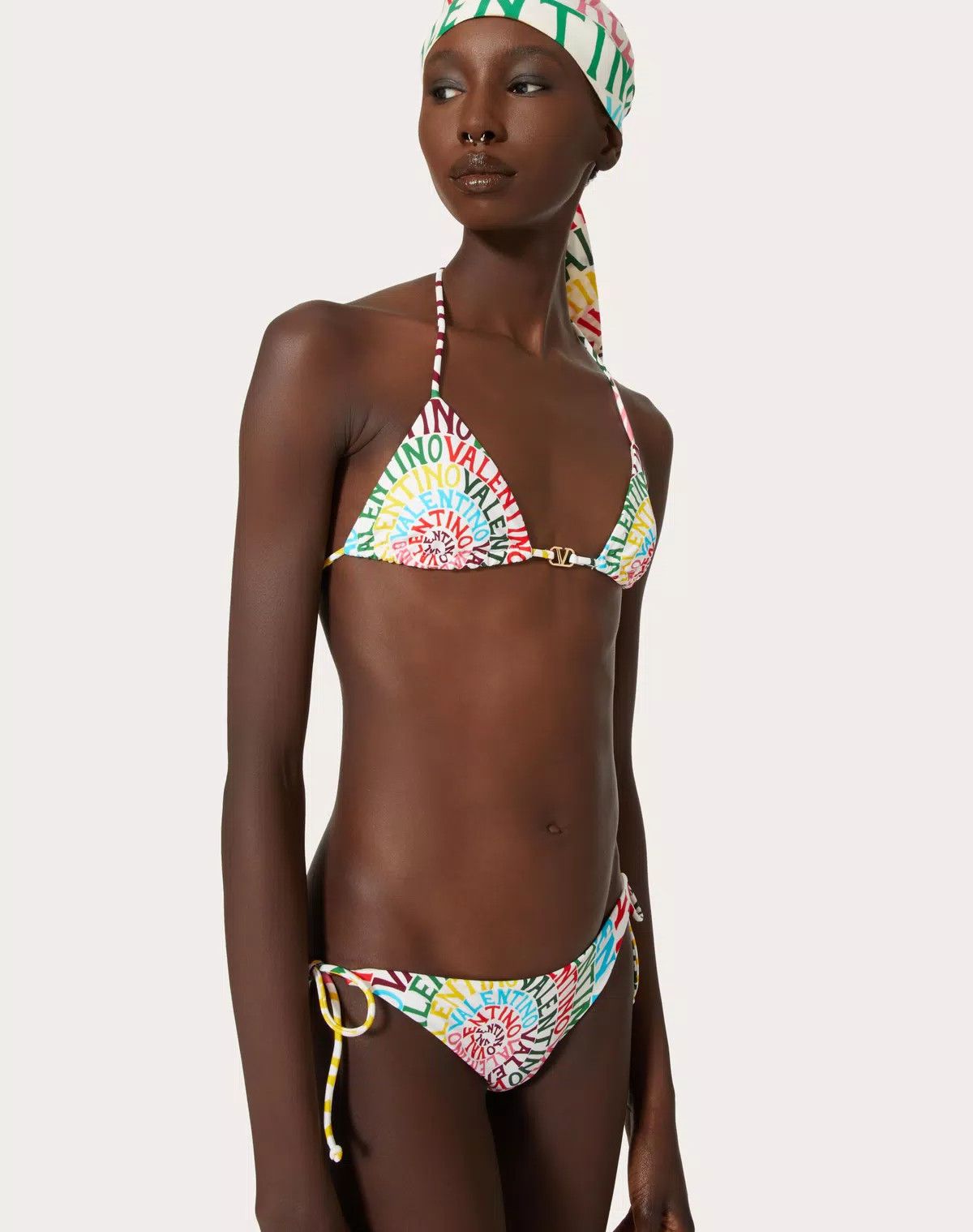 Valentino o1s1wg111125 Size: S / Loop Lycra Bikini in Multicolor Size ONE SIZE - 6 Thumbnail
