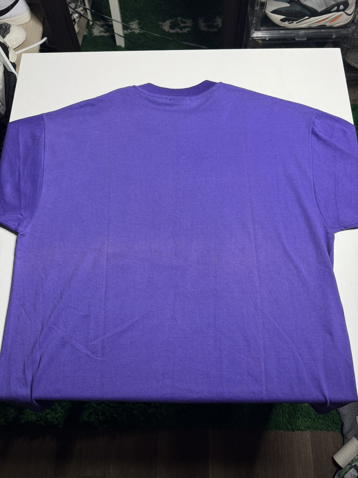 Vintage VINTAGE 1990's Rhinestone Curtains Up Tee “Purple” (XL) DS Size US XL / EU 56 / 4 - 5 Thumbnail