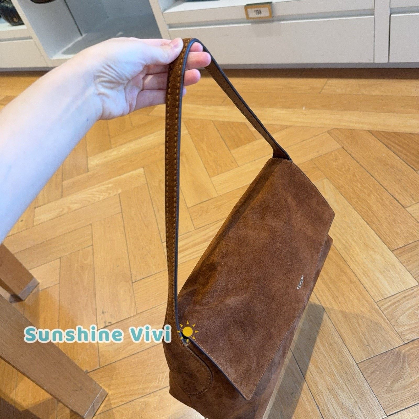 Coach NWT Coach Chelsea Shoulder Bag 36 Warm Brown CDT20 Suede Size ONE SIZE - 2 Thumbnail