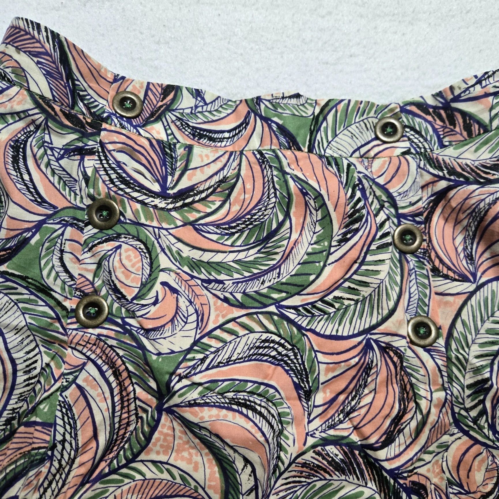 Asics Downeast Floral Skirt Adult Large A-Line Short Multi-Color Ruffle Women’s Size L Size 36" / US 14 / IT 50 - 2 Thumbnail