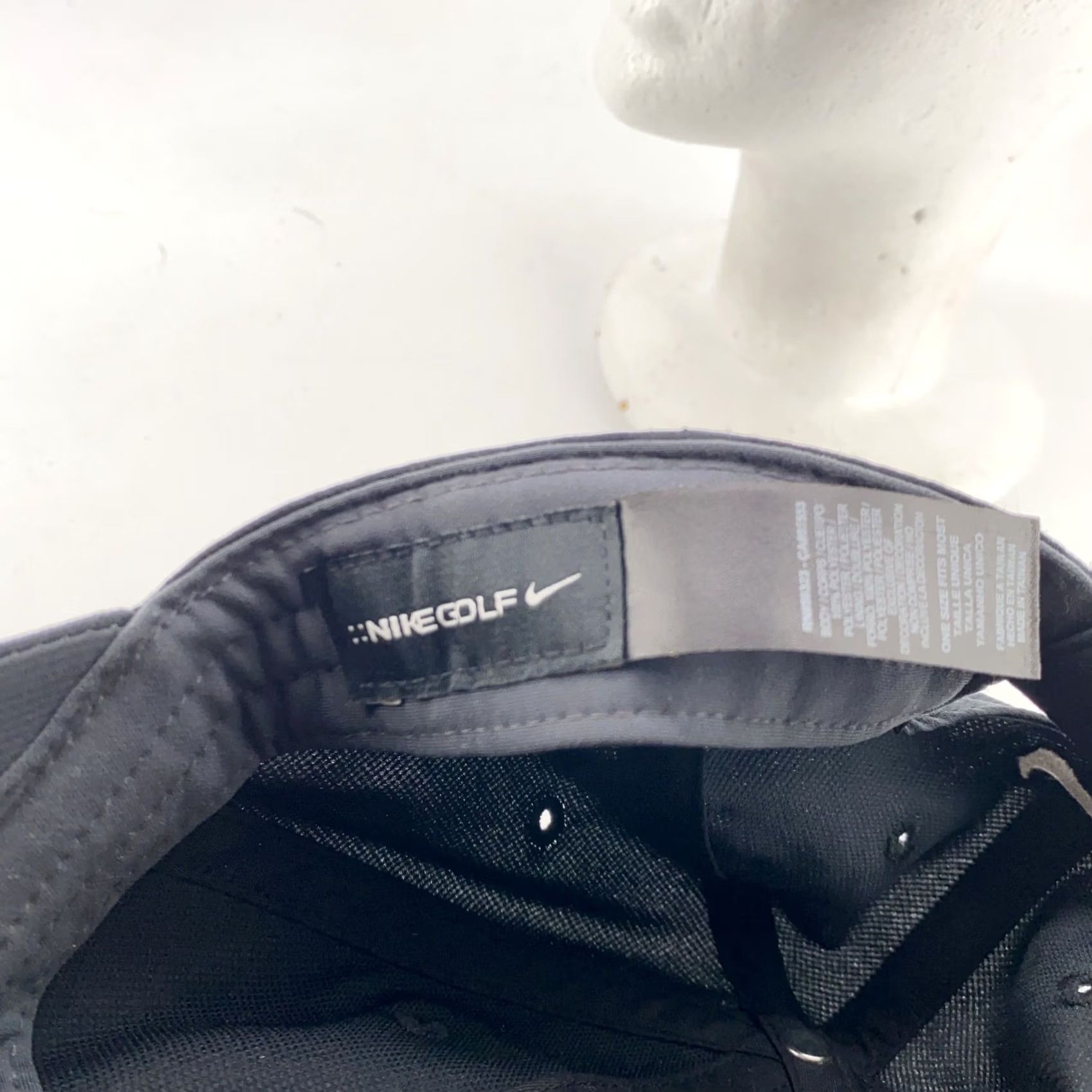 Nike Nike Hat Cap Strap Back Black White Swoosh Embroidered Golf Athletic Mens Size ONE SIZE - 5 Thumbnail
