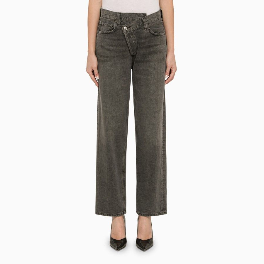 Agolde o1d2blof0724 Deconstructed Denim Jeans in Grey Size 28" / US 6 / IT 42 - 1 Thumbnail