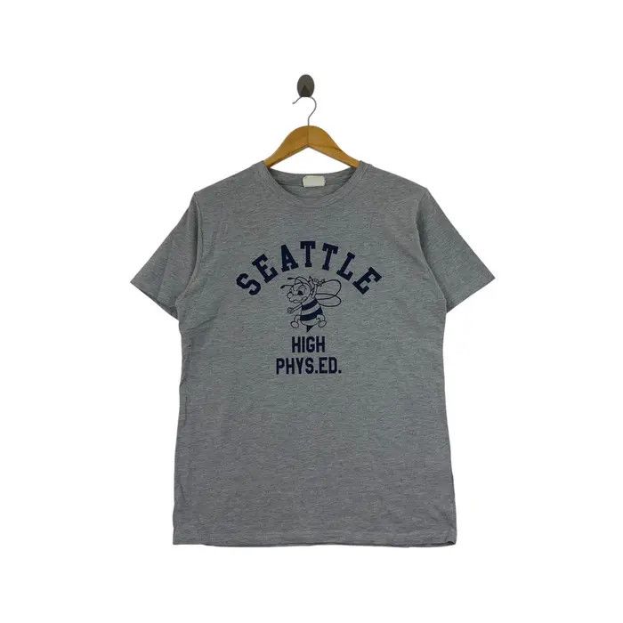 Vintage Vintage SEATTLE COLLEGE UNIVERSITY High Physical Tee Shirt Size L / US 10 / IT 46 - 1 Thumbnail