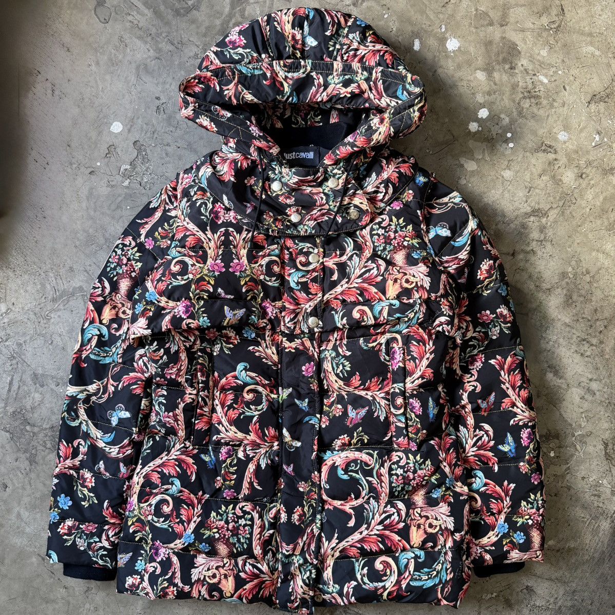 Just Cavalli Just Cavalli - 2014 Baroque Print Down Jacket Size XL / US 12-14 / IT 48-50 - 1 Thumbnail