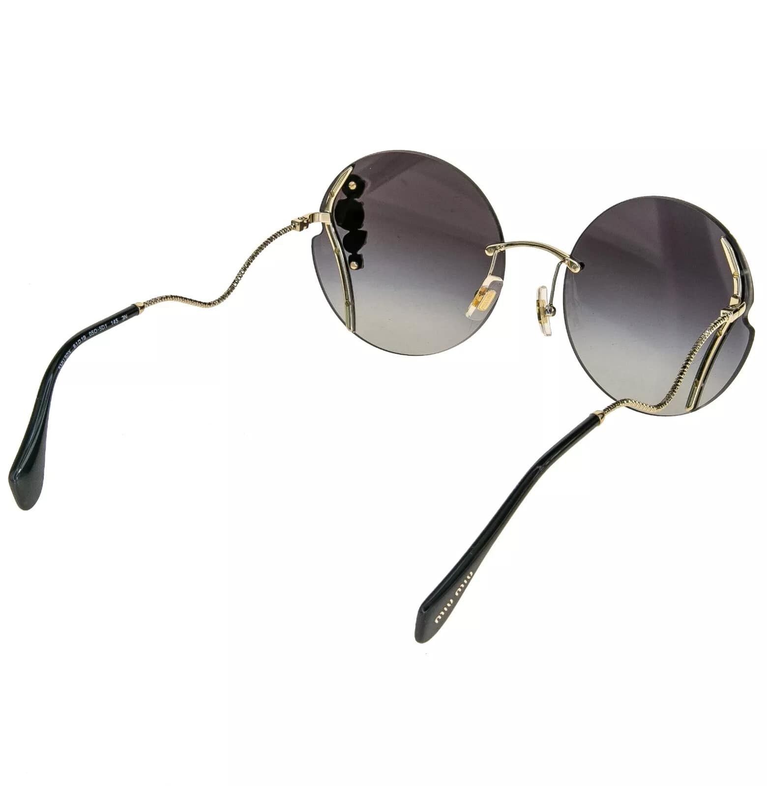 Miu Miu MIU MIU LA MONDAINE MU50XS Gray Rimless Round Sunglasses 50X Size ONE SIZE - 3 Thumbnail