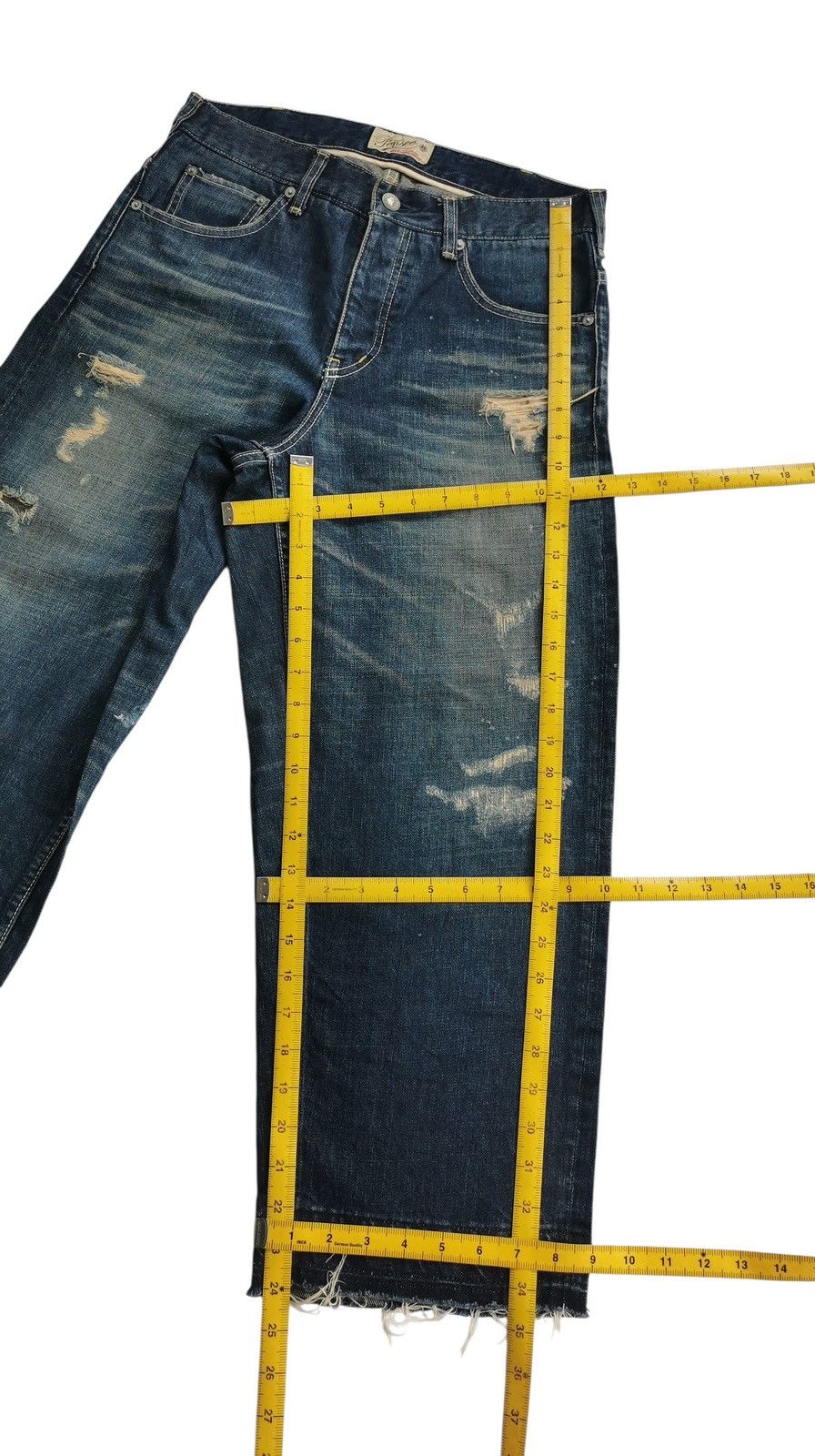 JNCO Jorts Baggy Pensee Japan Repaired Denim JNCO Size US 30 / EU 46 - 14 Thumbnail