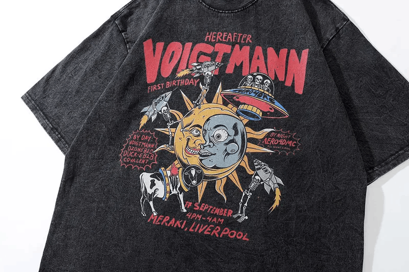 Japanese Brand Oversized Vintage Funny Cartoom Distress T-Shirt Retro Men Size US XL / EU 56 / 4 - 3 Thumbnail