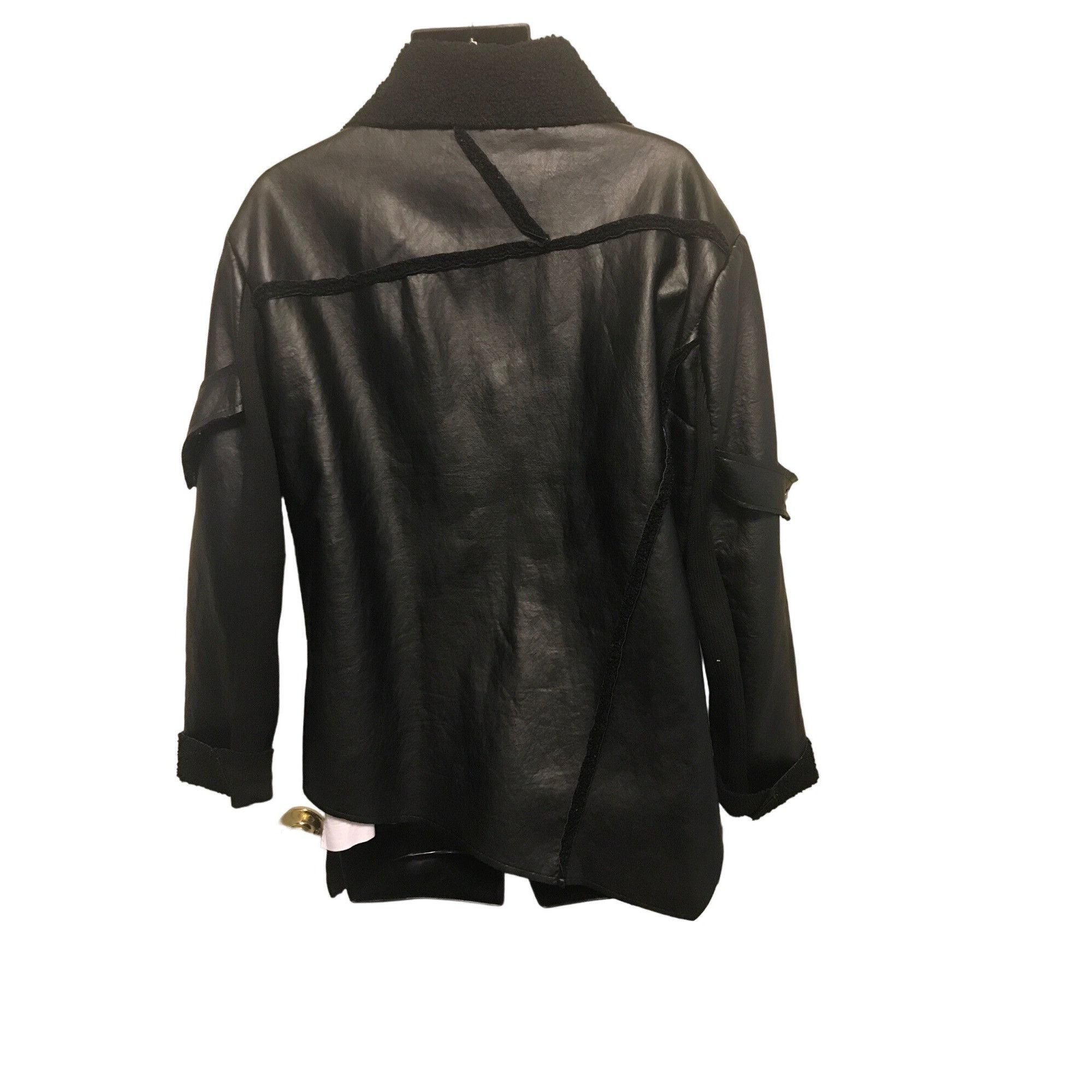 un-namable Aowofs Black Faux Leather Goth Grunge Motorcycle Mens Jacket Size US L / EU 52-54 / 3 - 2 Thumbnail