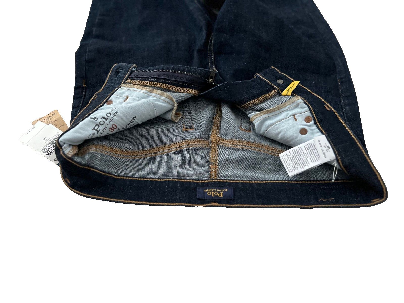 Polo Ralph Lauren Polo Ralph Lauren Skinny Denim Jeans Dark Blue ( 30 ) Size 30" / US 8 / IT 44 - 2 Thumbnail