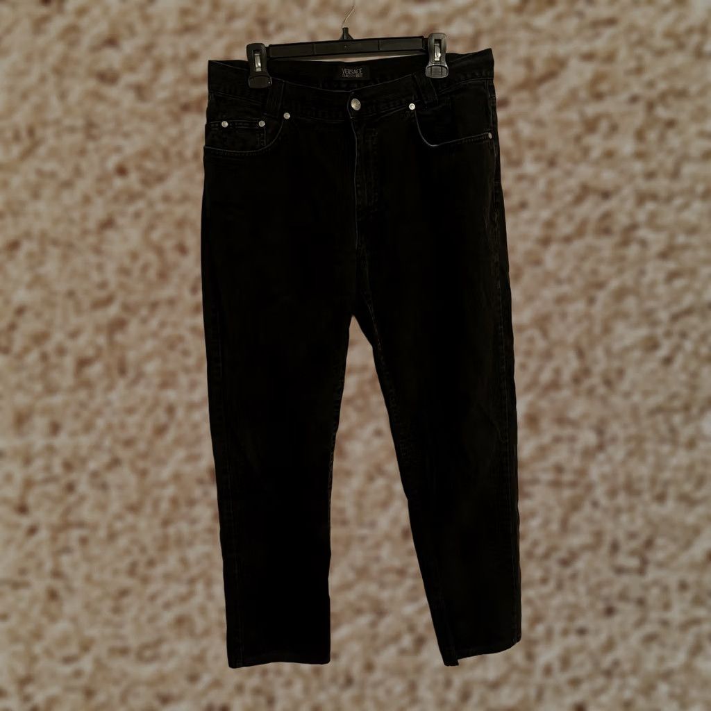 Versace VINTAGE Versace Classic V2 Made in Italy Black Denim Jeans - Men's 34x31 Size US 34 / EU 50 - 1 Thumbnail