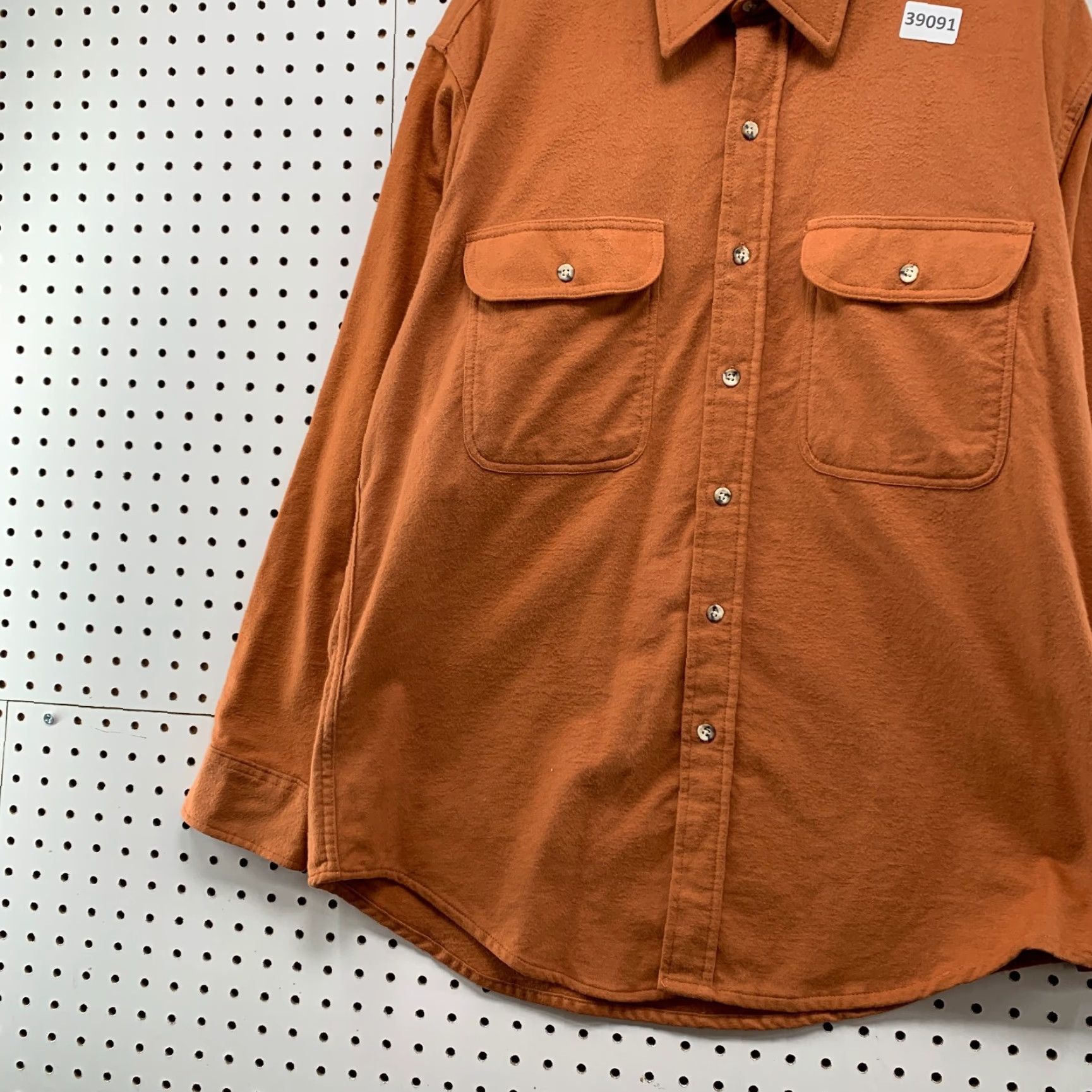 CLOT VINTAGE St John Chamois Cloth Button Shirt Mens XL Orange Pockets Size US XL / EU 56 / 4 - 3 Thumbnail