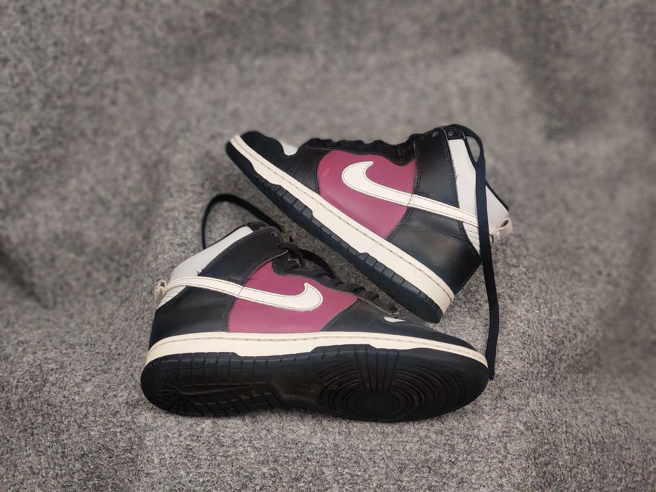 Nike Nike Dunk High Black Summit Rosewood Leather Sneakers Shoes Size US 7 / IT 37 - 3 Thumbnail