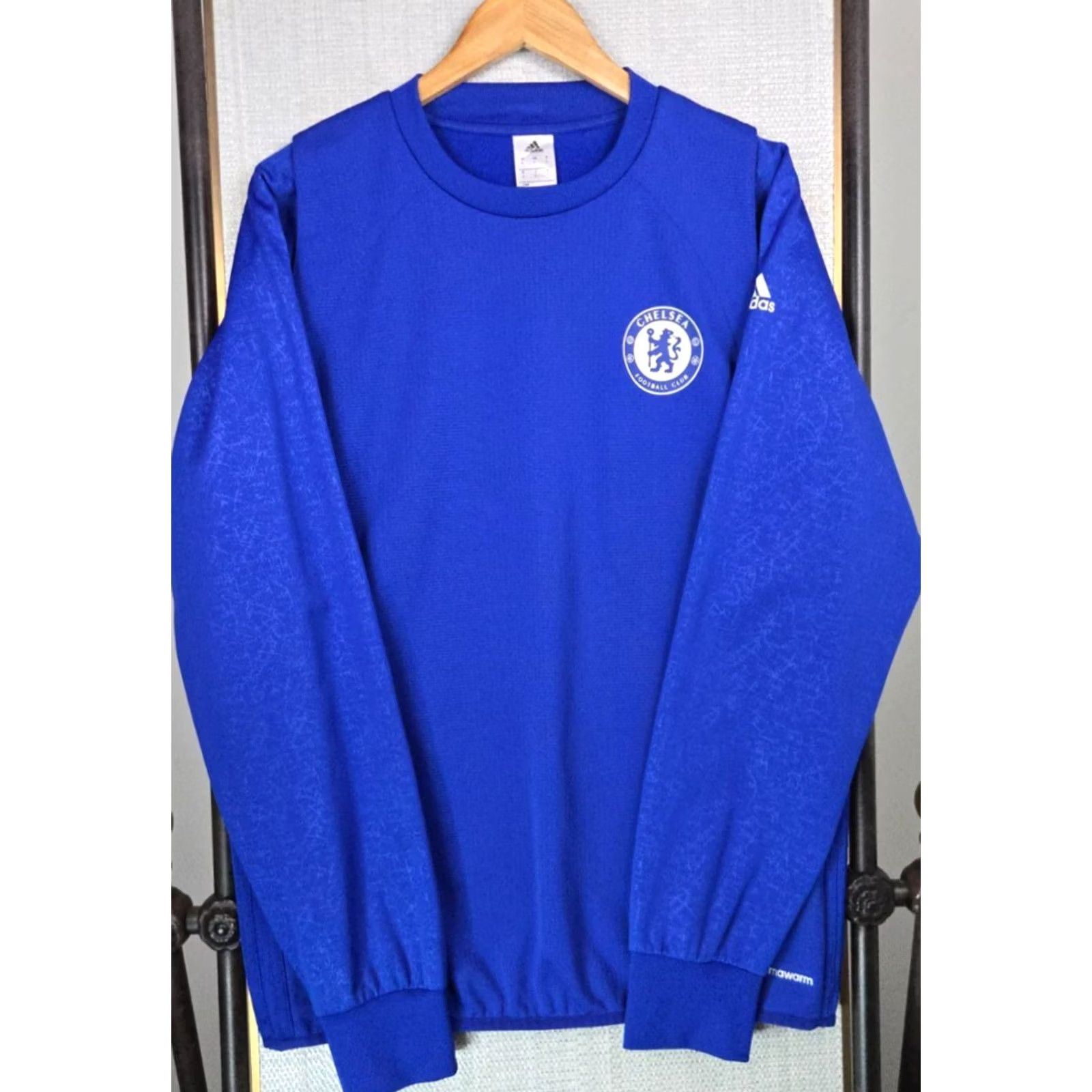Adidas ADIDAS Climawarm Chelsea Football Mens Windbreaker Softshell Jackets Wind-Resistant Blue M Regular Crew Neck Fall Spring Summer Winter X Size US M / EU 48-50 / 2 - 3 Thumbnail