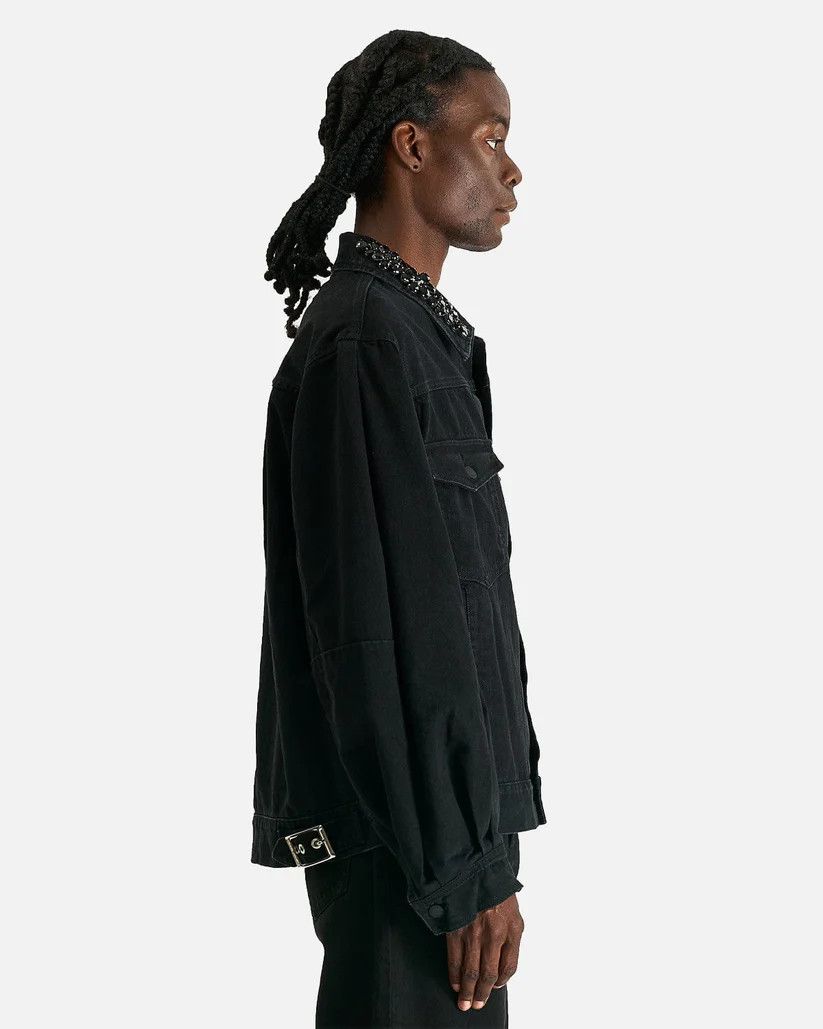Simone Rocha o1s1v1r1oon0825 Puff Sleeve Denim Jacket in Black Size US S / EU 44-46 / 1 - 3 Thumbnail