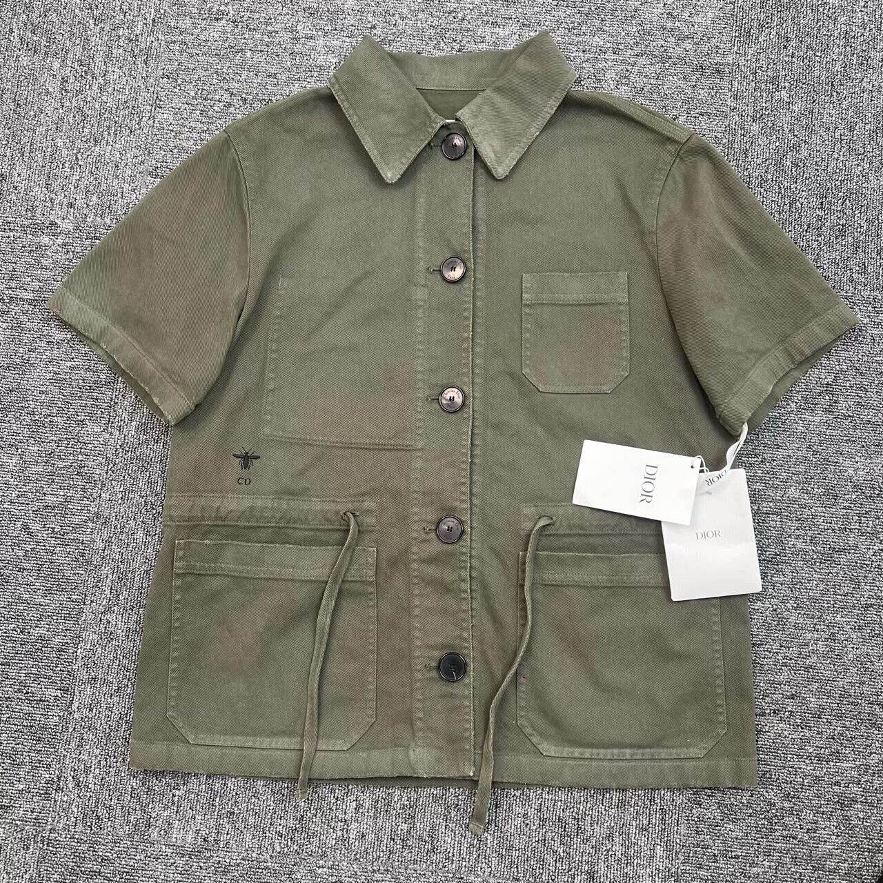 Dior Dior Bee Embroidery Green Utility Jacket Size S / US 4 / IT 40 - 1 Thumbnail