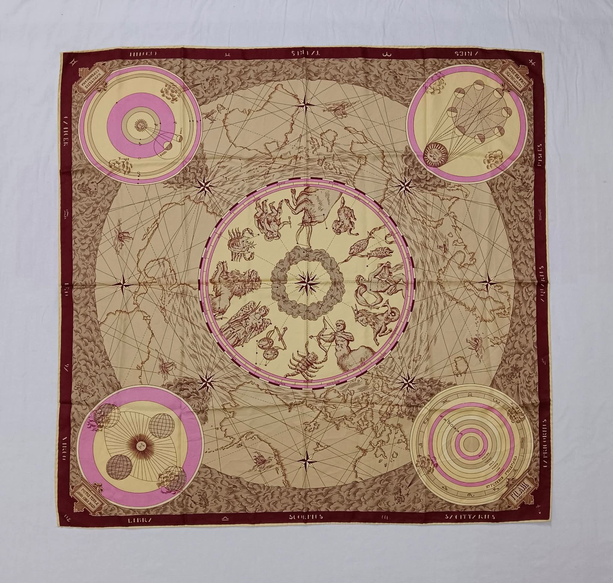 Alviero Martini Alviero Martini Silk Scarf Zodiac Illustration Size ONE SIZE - 2 Thumbnail
