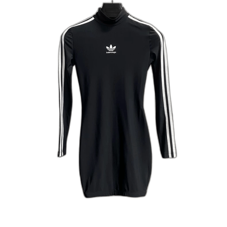 Balenciaga Balenciaga Adidas Black Long Sleeve Dress | Grailed