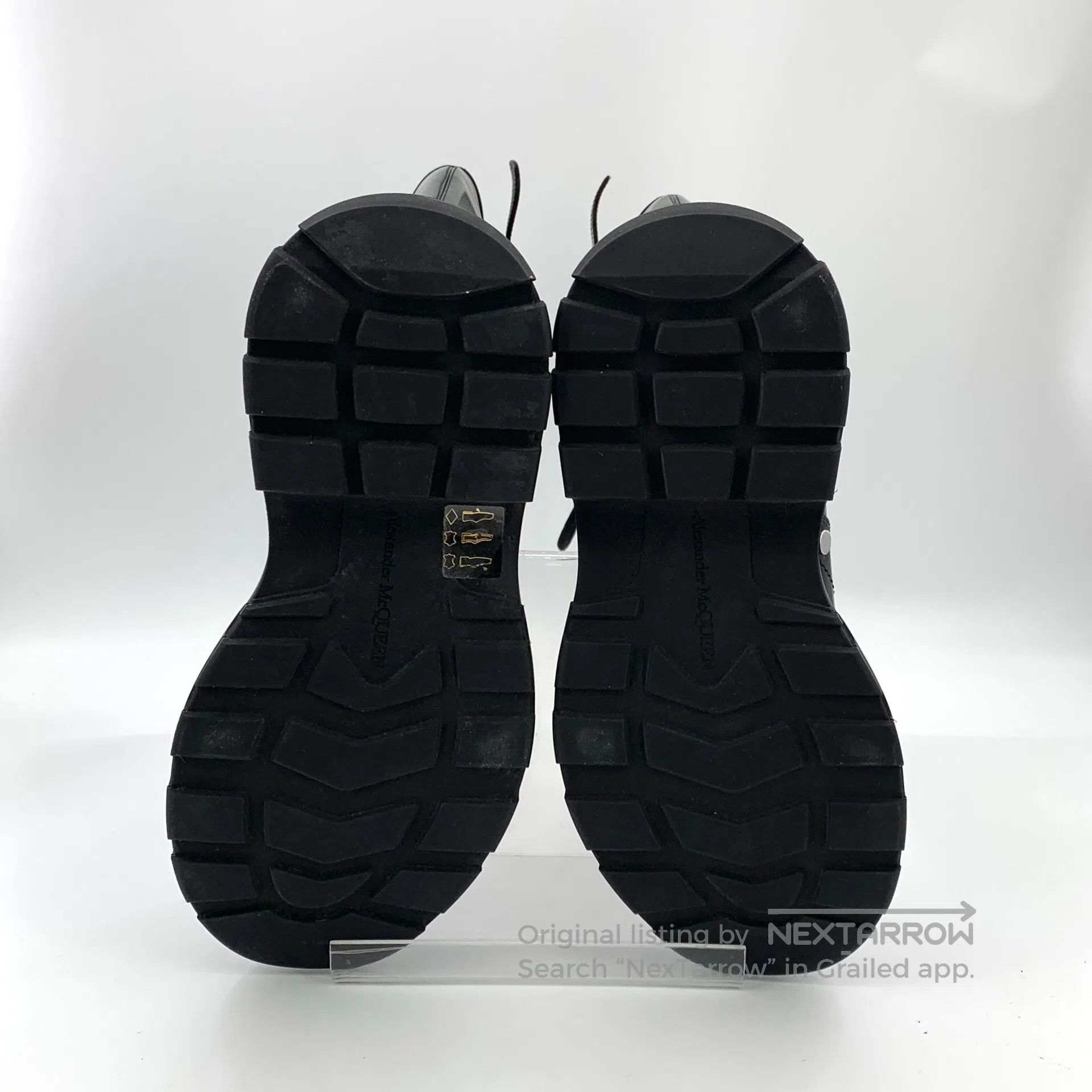 Alexander McQueen Alexander McQueen Black Round Toe Leather Laced Casual Fla Size US 5 / IT 35 - 5 Thumbnail