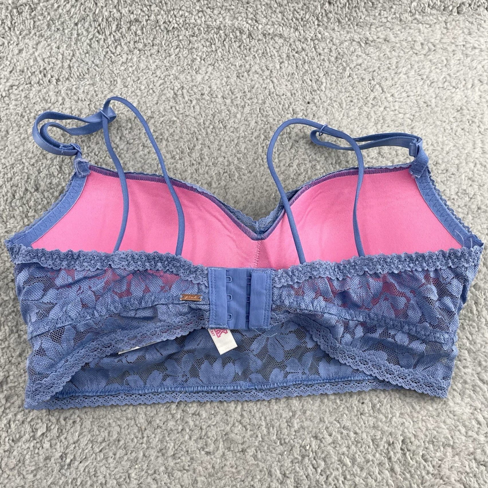 Victoria's Secret Victoria's Secret PINK Push Up Bra Womens Medium Floral Lace Bustier Coquette Size M / US 6-8 / IT 42-44 - 4 Thumbnail