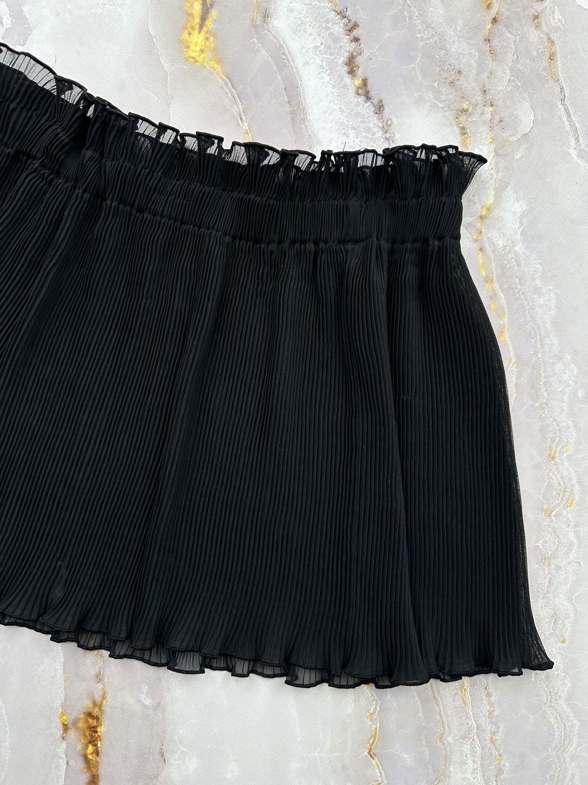 Japanese Brand Vintage Mesh Pleated Mini Skirt Size 27" / US 4 / IT 40 - 3 Thumbnail