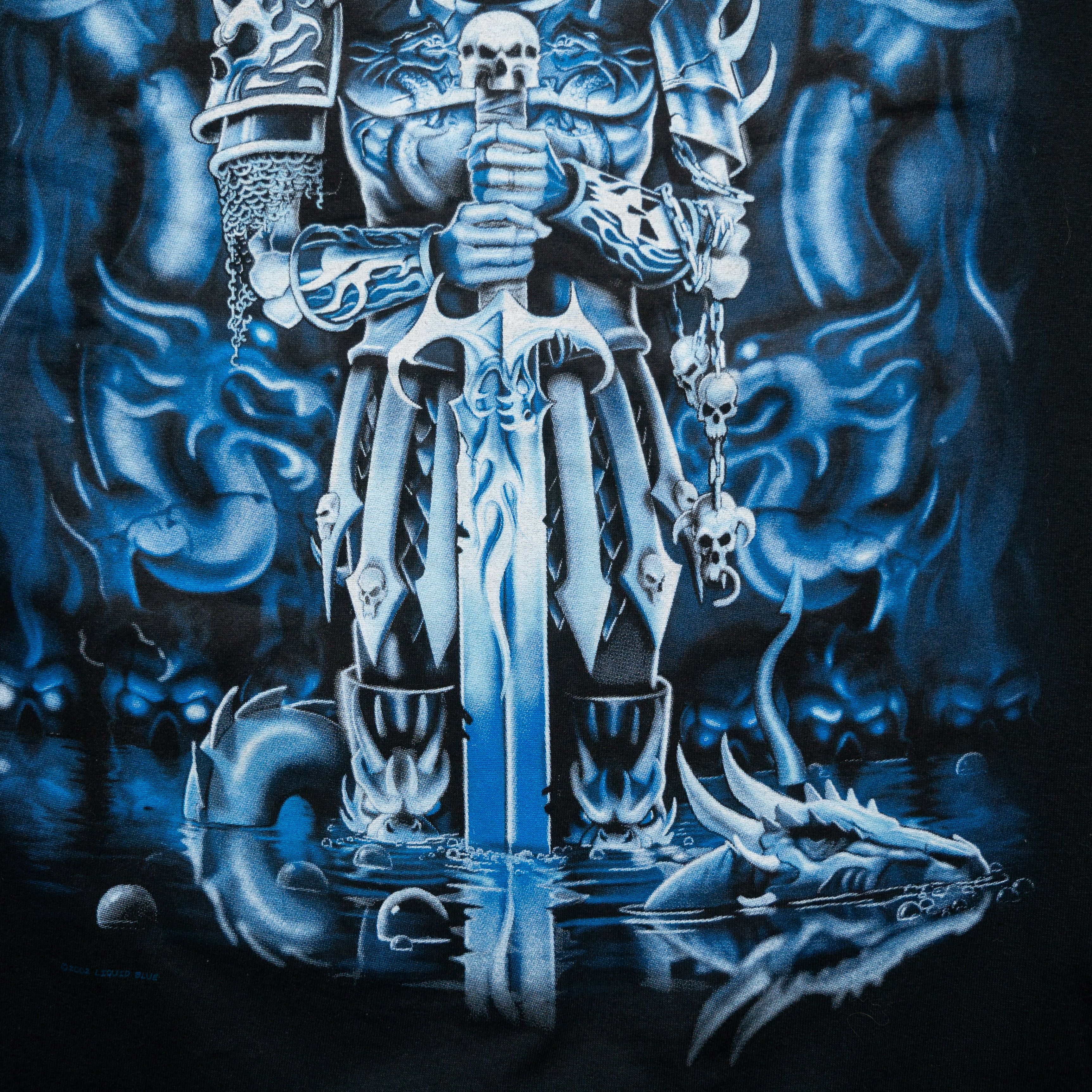 Liquid Blue × Vintage Vintage Liquid Blue Skeleton Knight Deadstock T-shirt XL Size US XL / EU 56 / 4 - 4 Thumbnail