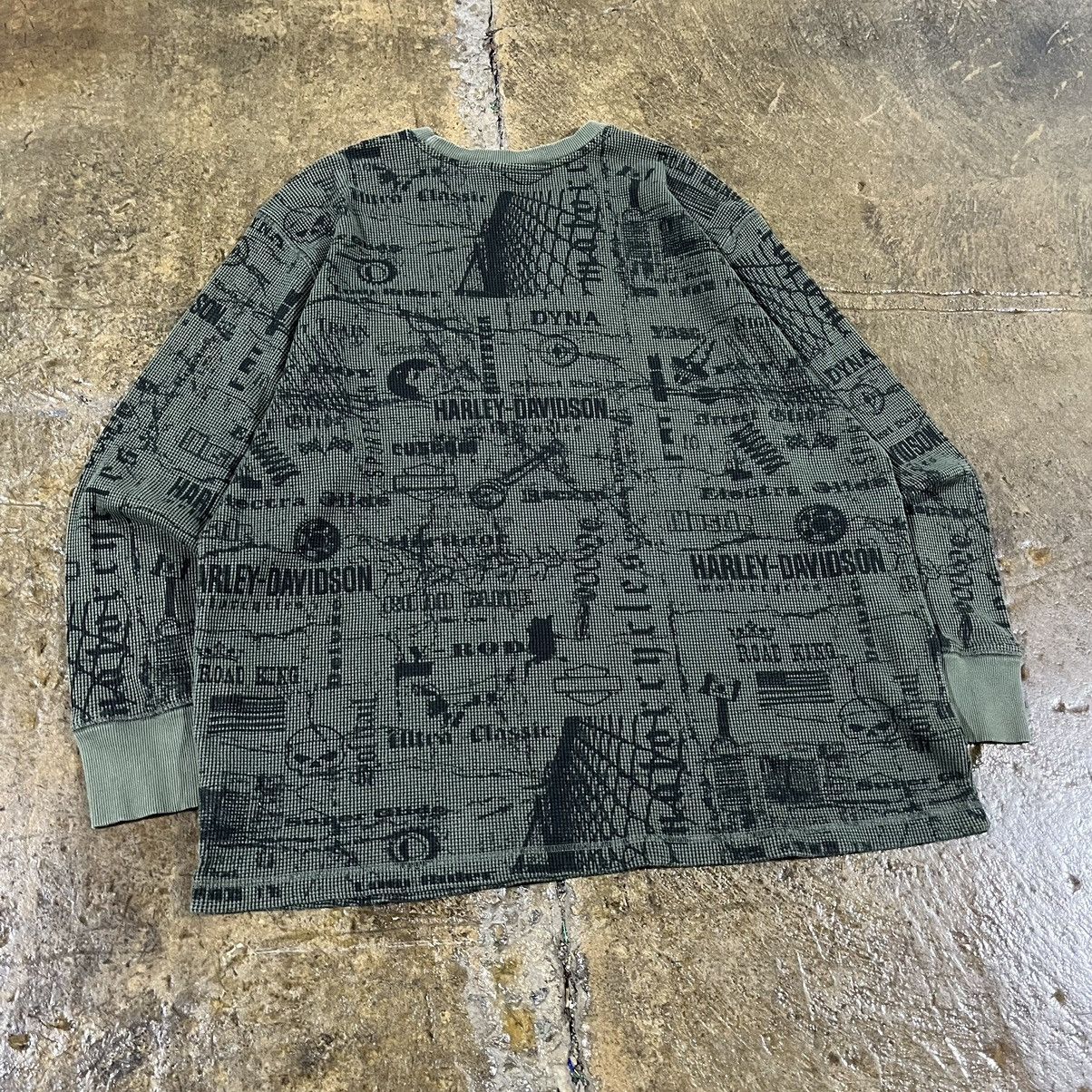 Affliction × Harley Davidson × Vintage CRAZY Y2K HARLEY DAVIDSON THERMAL GRUNGE SKATER AFFLICTION Size US XXL / EU 58 / 5 - 5 Thumbnail