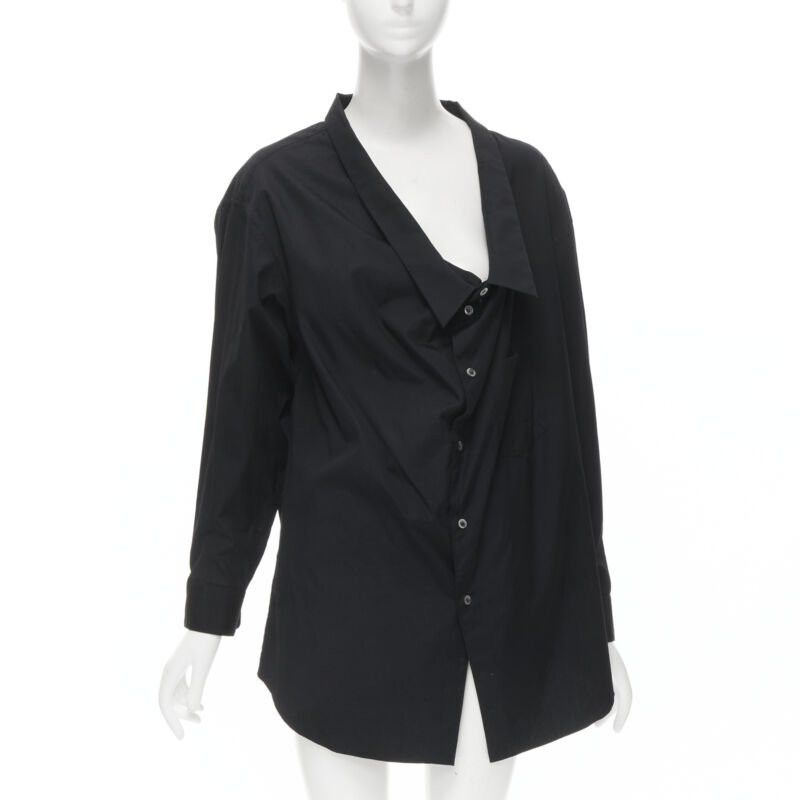 Comme des Garcons vintage COMME DES GARCONS 1992 asymmetric scoop collar oversized shirt Size M / US 6-8 / IT 42-44 - 1 Thumbnail