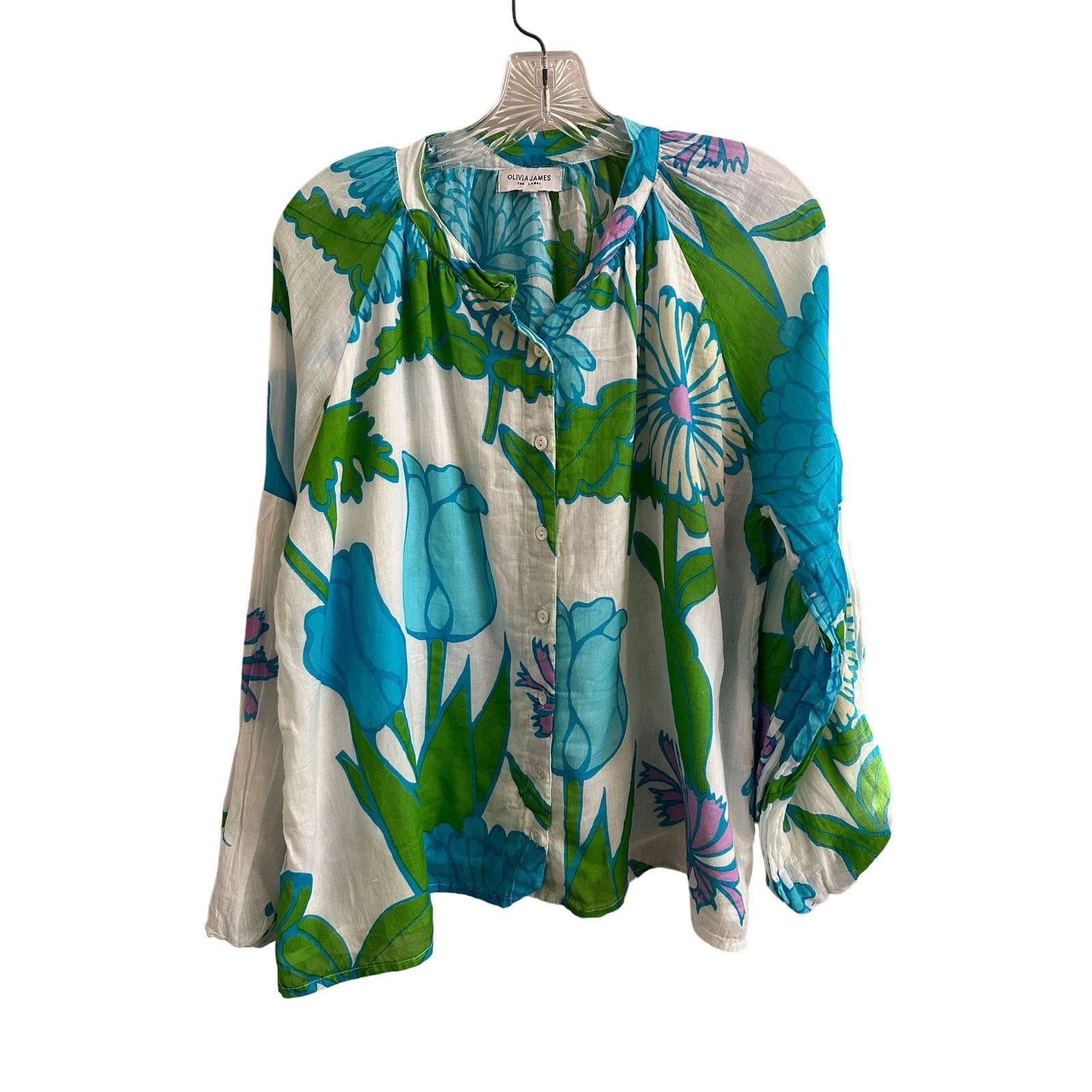 Other Olivia James Floral Long Sleeve V-Neck Button Up Blouse - S Size S / US 4 / IT 40 - 3 Thumbnail