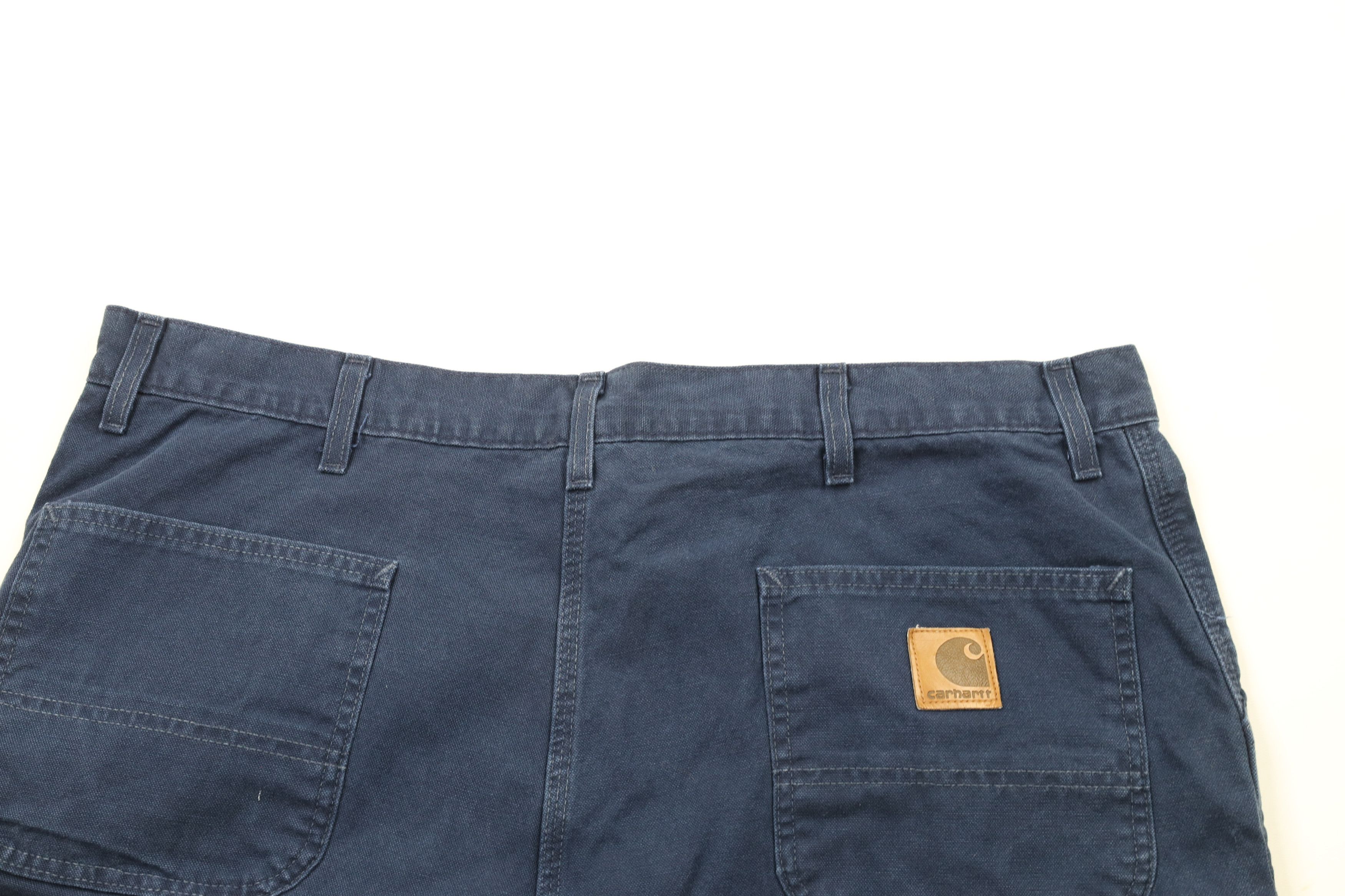 Carhartt × Vintage Vintage 90s Carhartt Above Knee Canvas Shorts Navy Blue USA Size US 44 / EU 60 - 8 Thumbnail