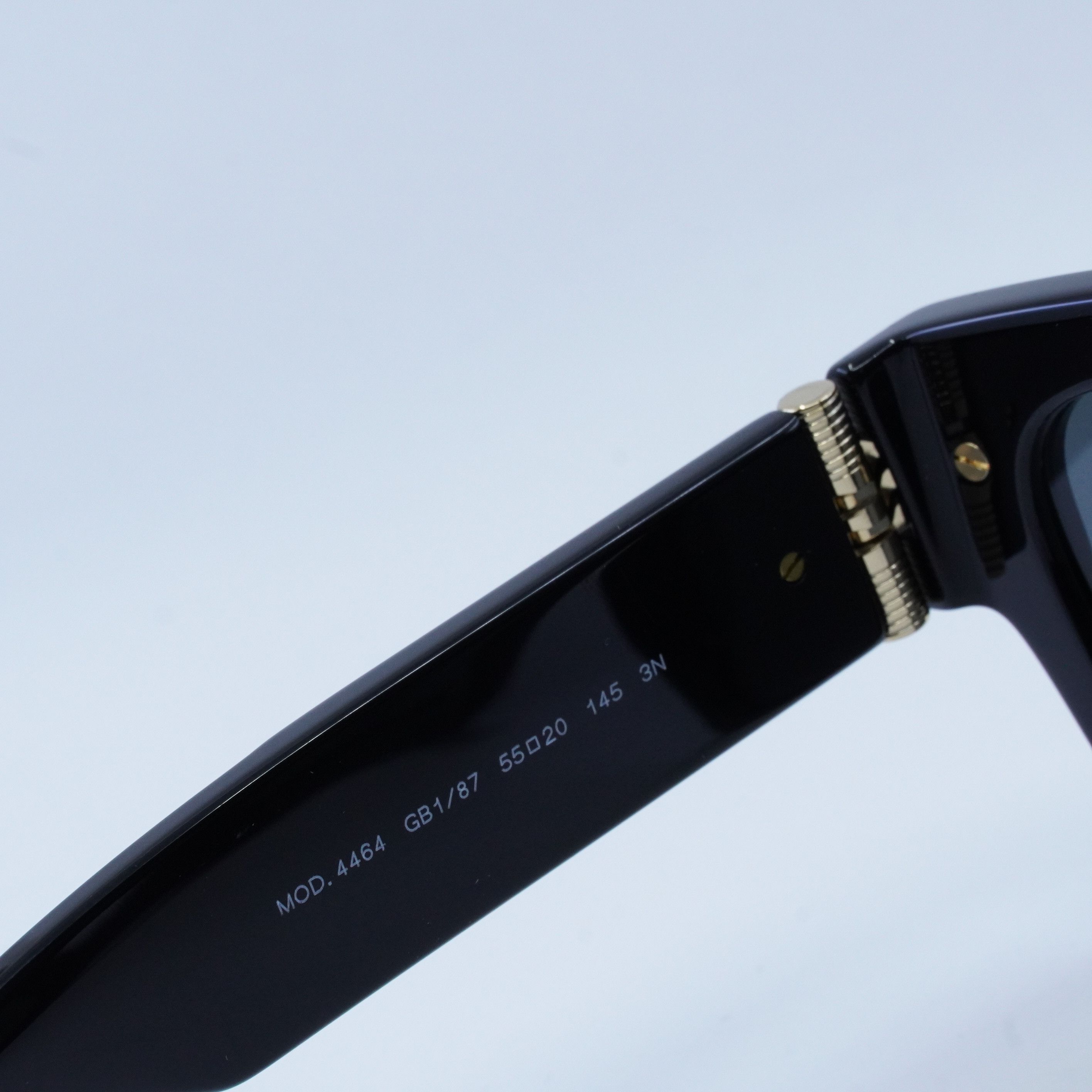 Versace Versace VE4464 GB1/87 Sunglasses Black Square Frame Size ONE SIZE - 3 Thumbnail