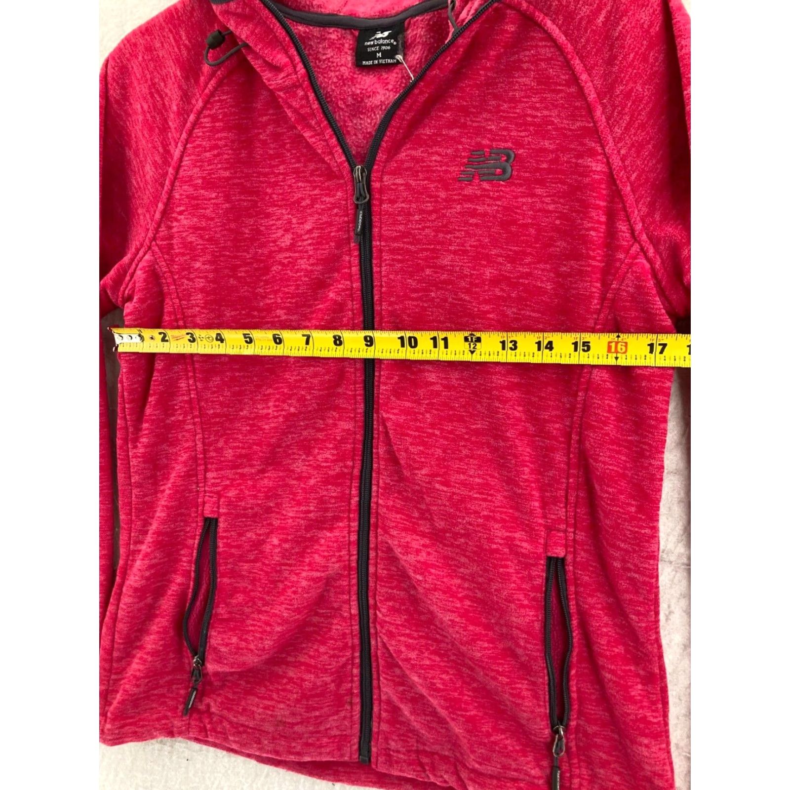 New Balance New Balance Hoodie Womens Medium Pockets Drawstring Full Zip Size M / US 6-8 / IT 42-44 - 2 Thumbnail