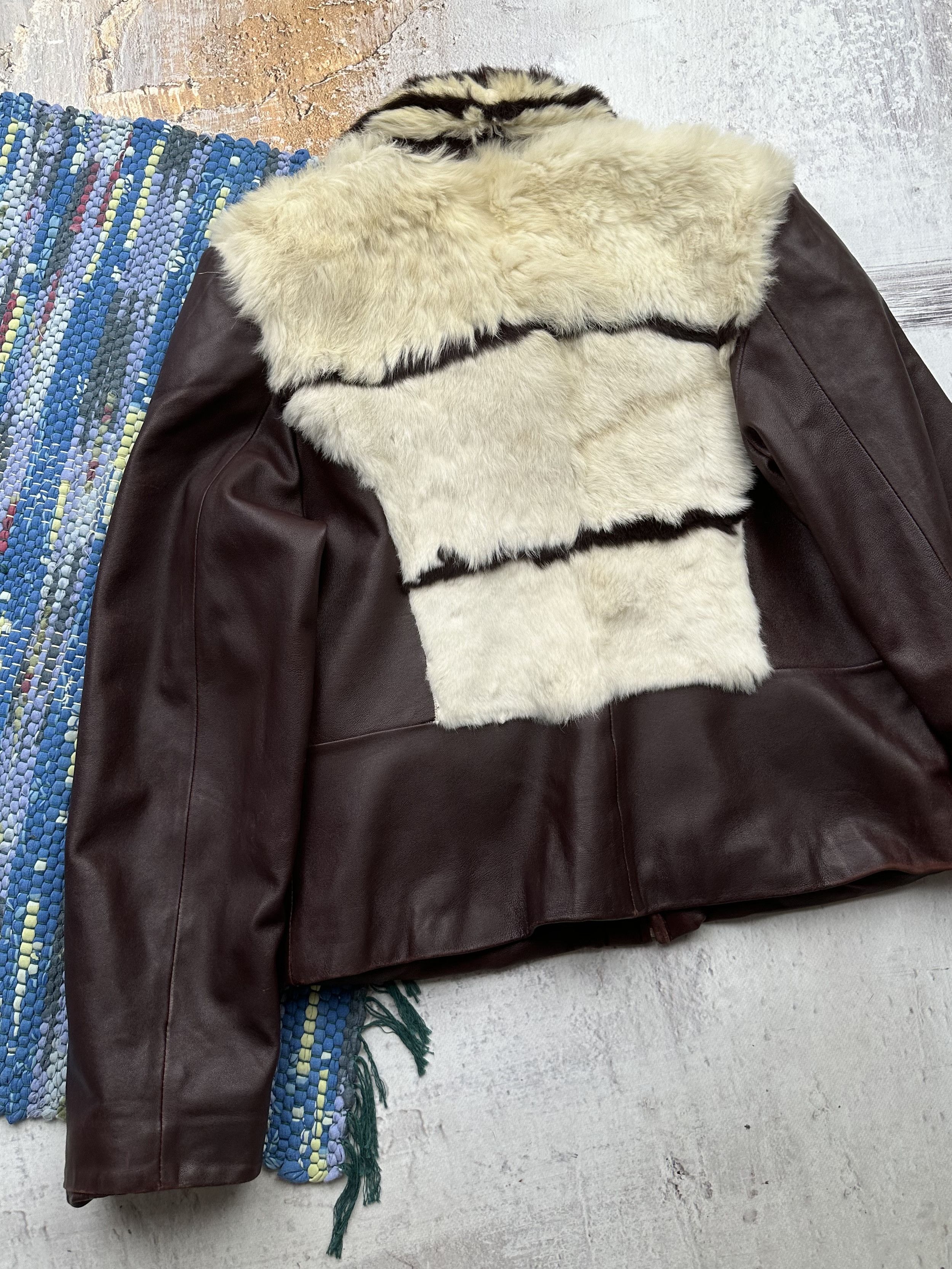 Vintage Vintage Leather/Real Fur Jacket A109D15(471) Size M / US 6-8 / IT 42-44 - 8 Thumbnail