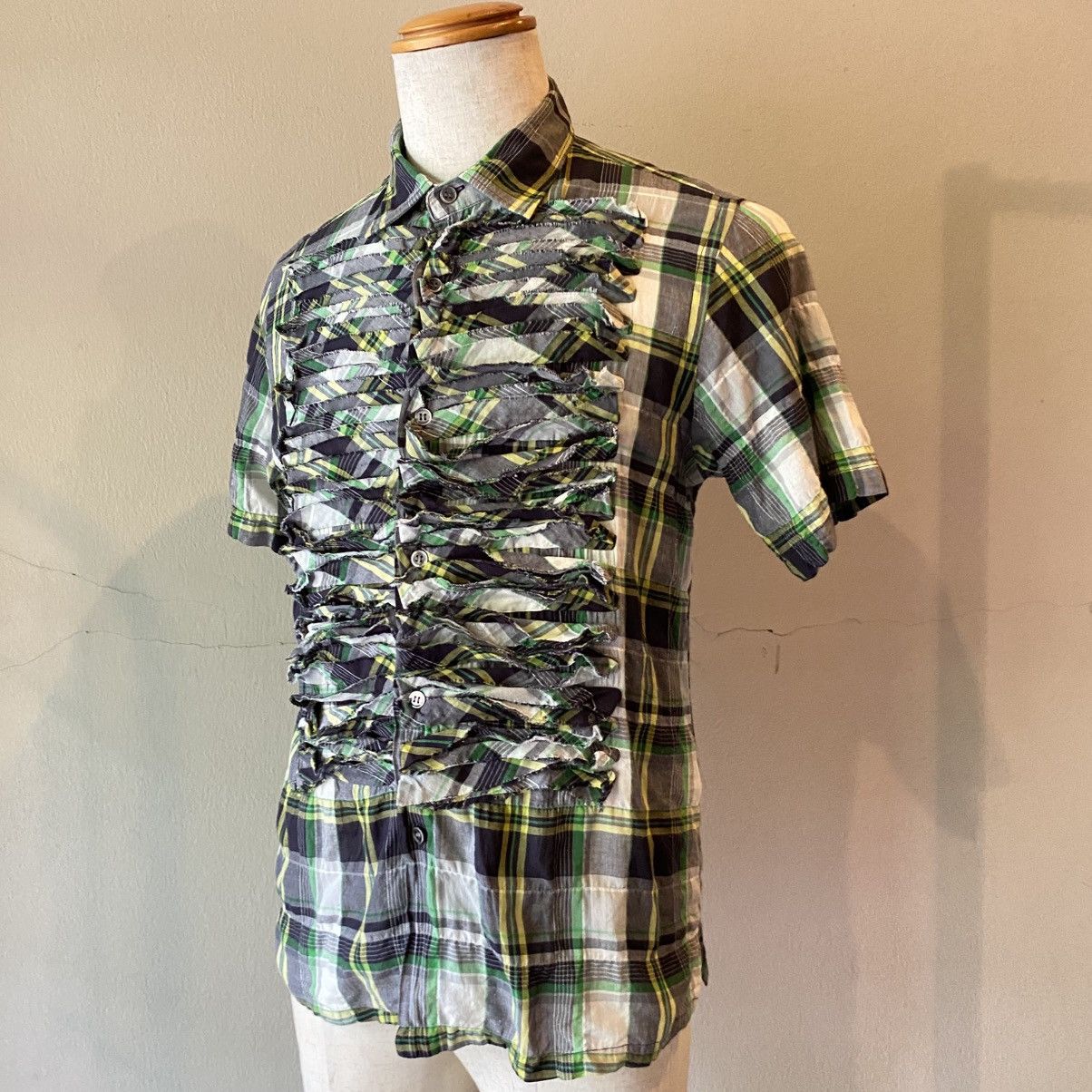 Zucca CABANE de zucca Twisted Plaid Lattice Shirt Size US S / EU 44-46 / 1 - 4 Thumbnail